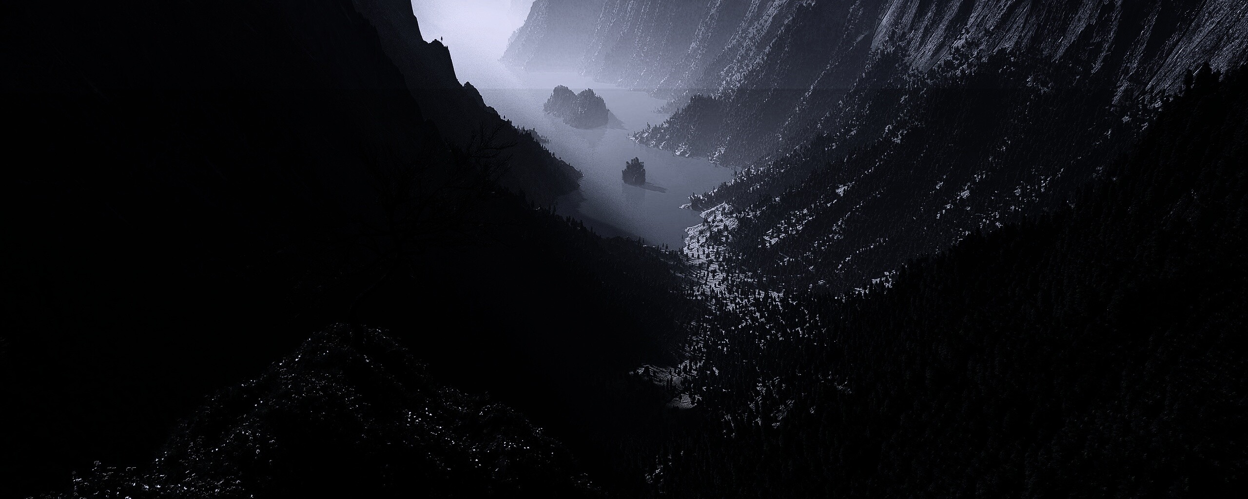 Озеро на перевале обои