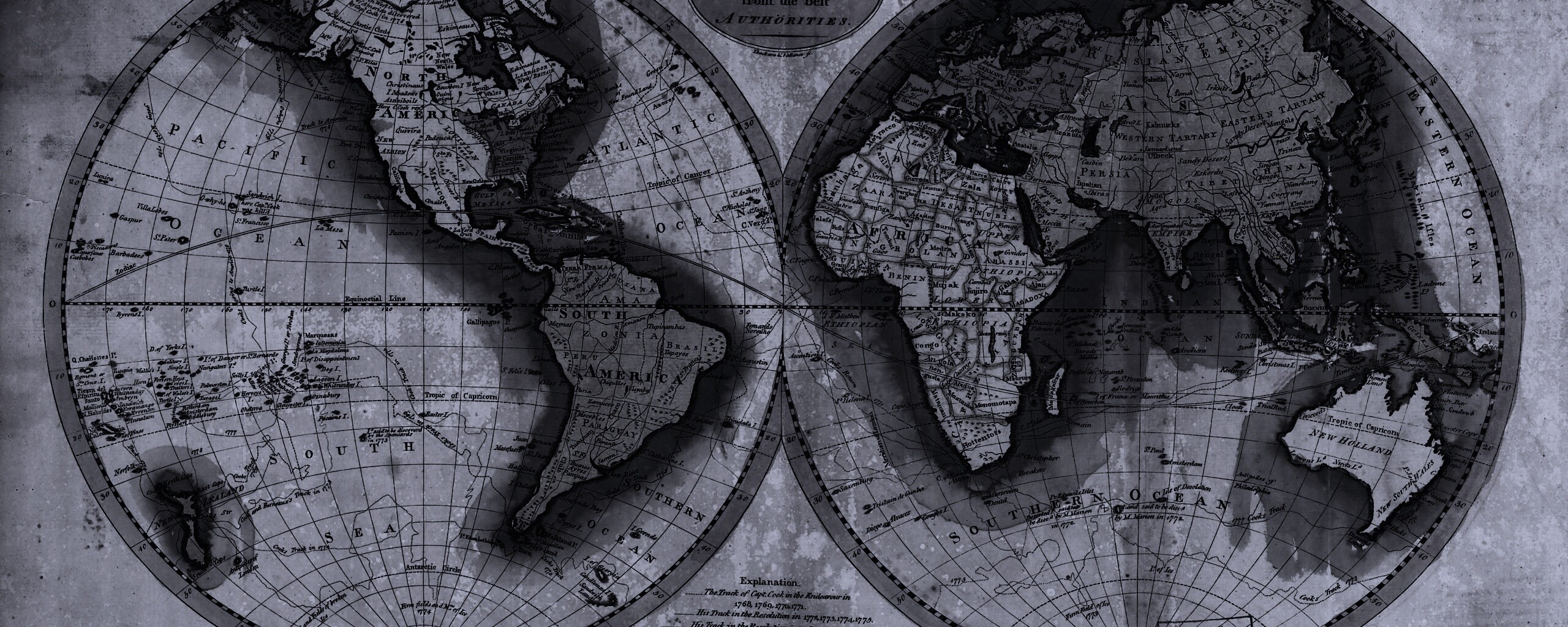 Старинная карта мира обои