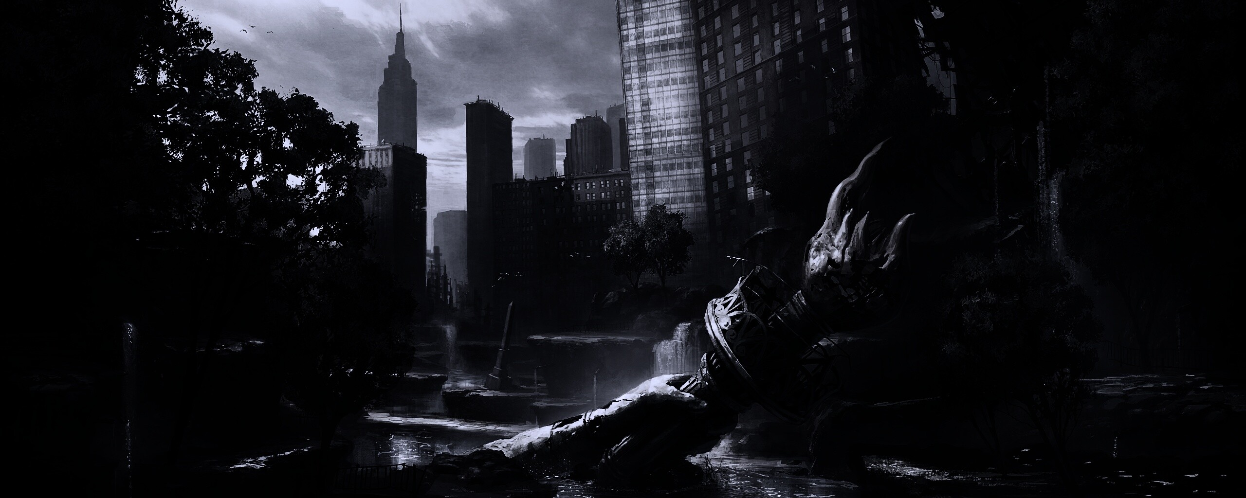 Руины статуи свободы обои