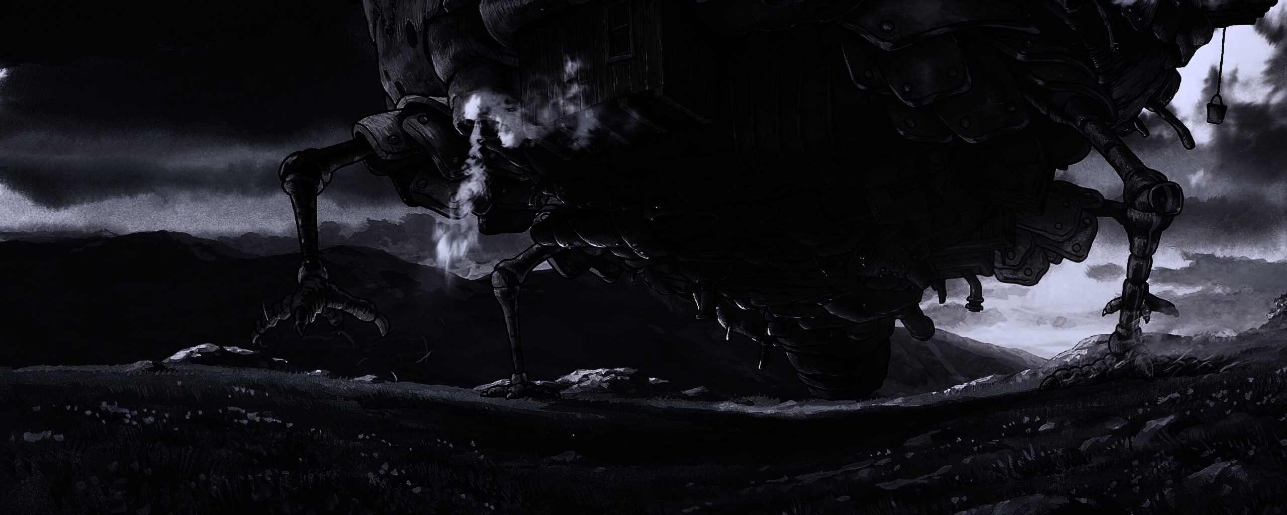 Ходячий замок в движении обои