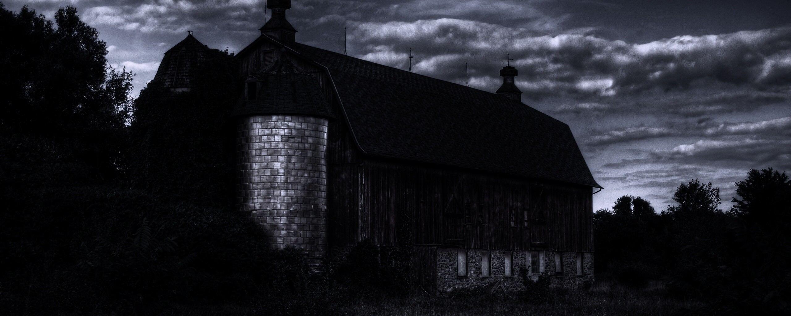 Старый красный амбар обои