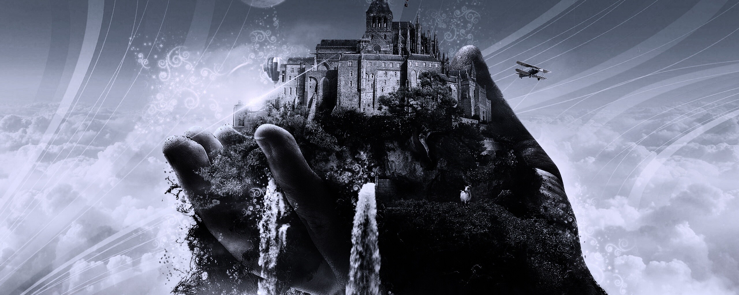 Замок в руке обои