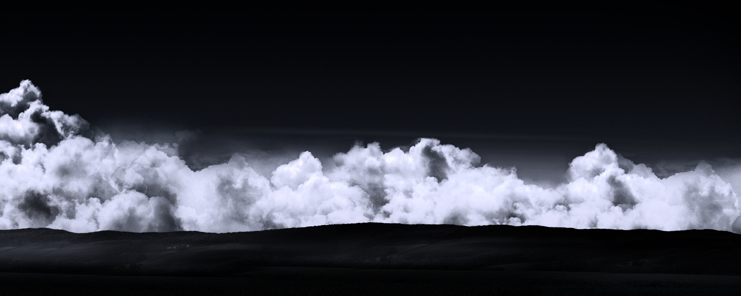 Облака у самой земли обои