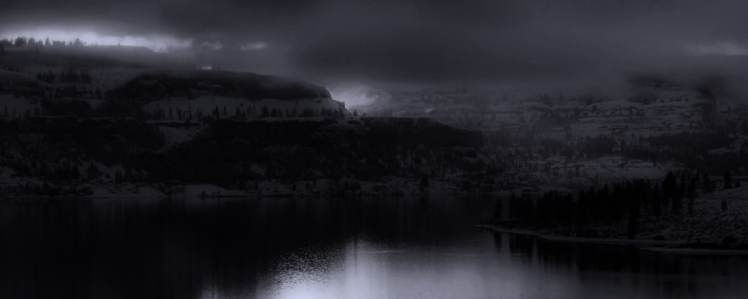 Озеро зимой обои