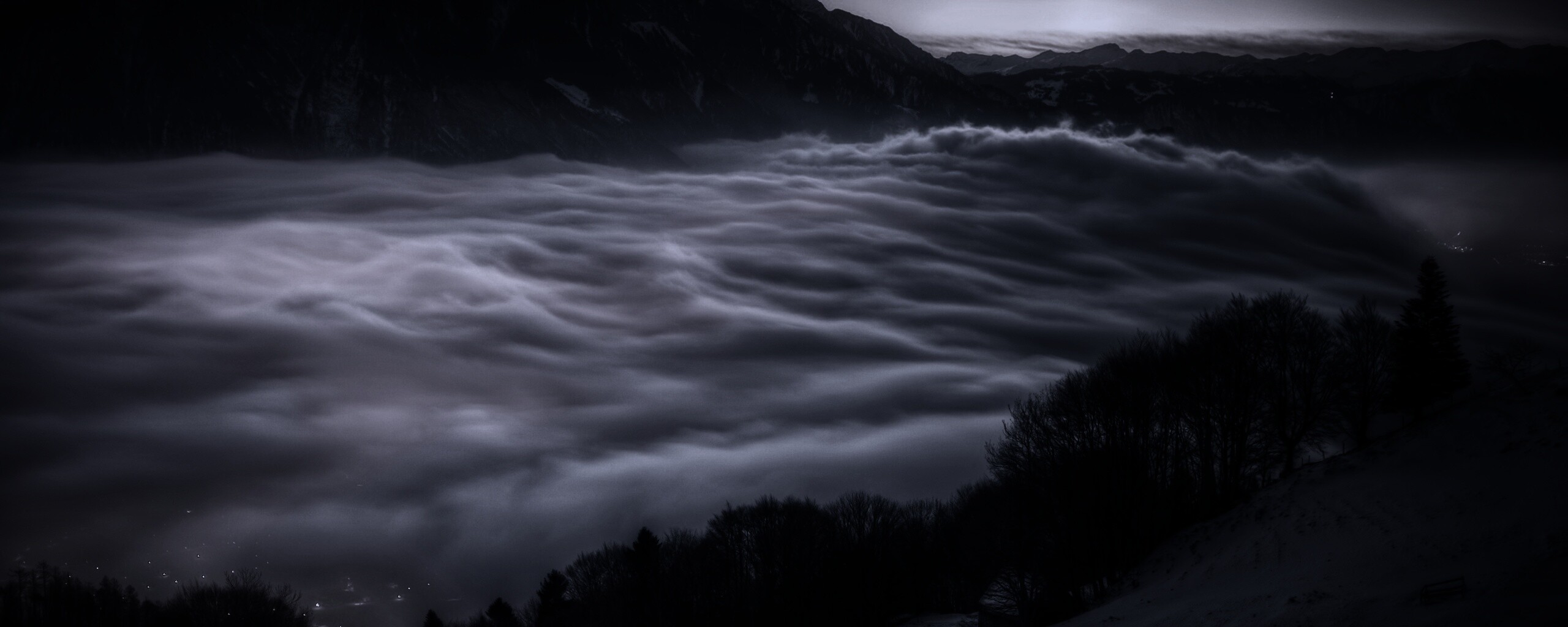 Туман в долине обои