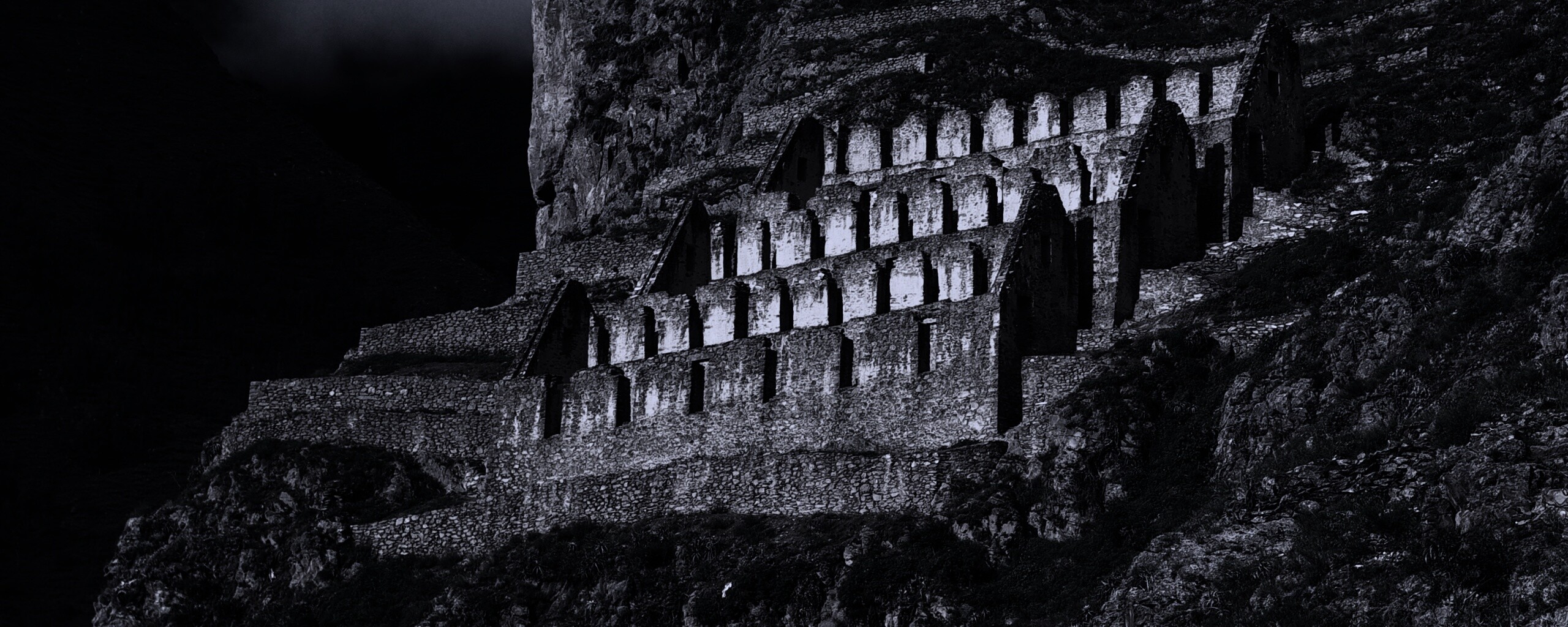 Руины в скалах Перу обои