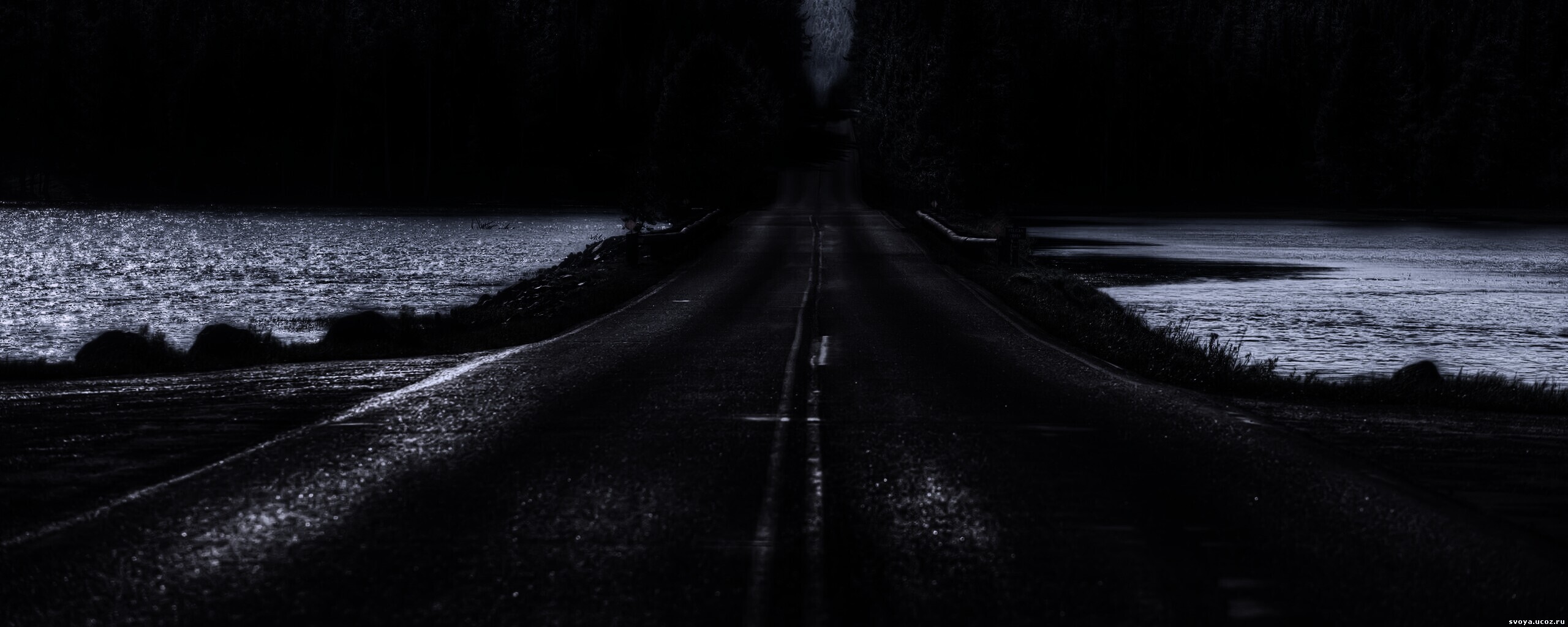 Дорога через озеро обои