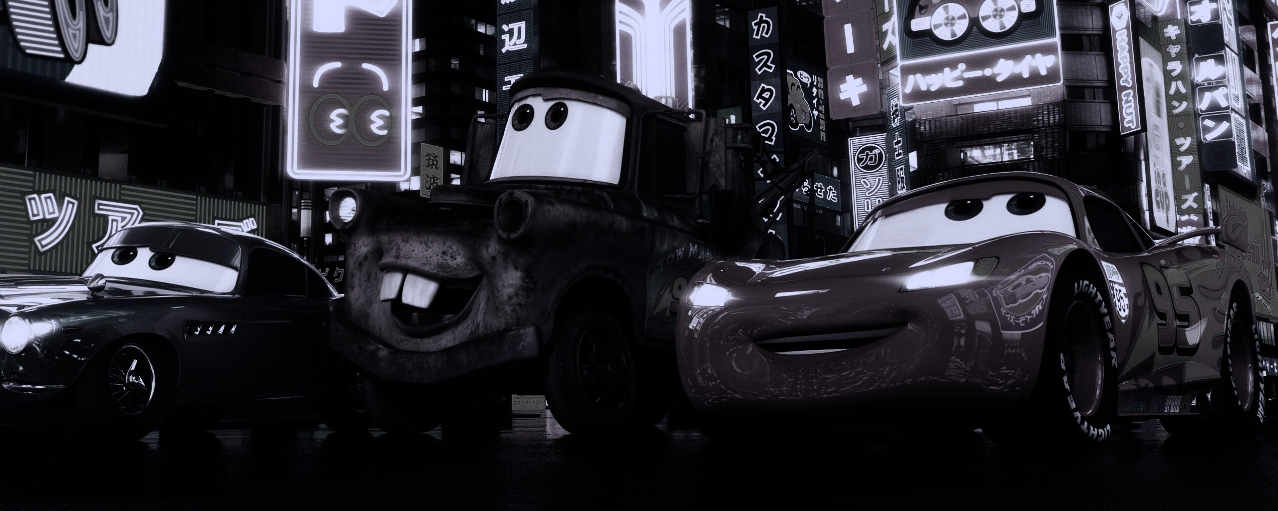 Тачки в большом городе обои