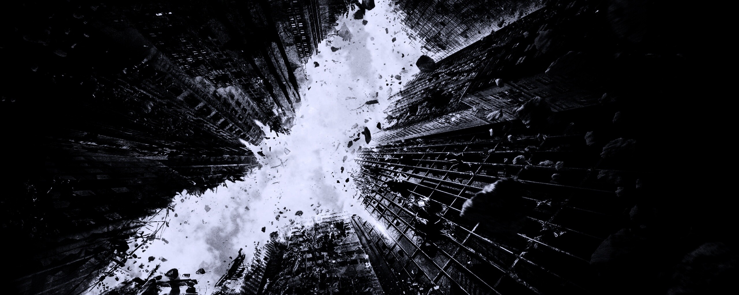 Темный рыцарь среди рушащегося мира обои