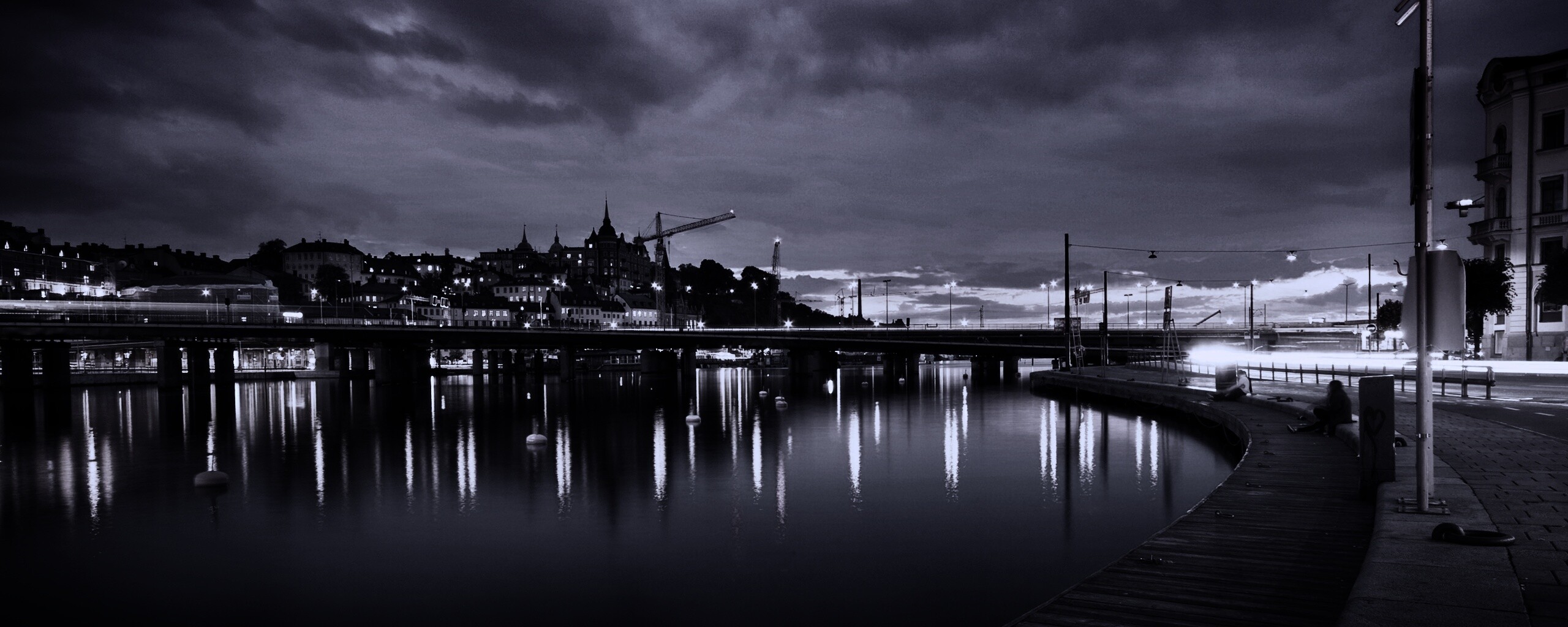 Набережная Стокгольма обои