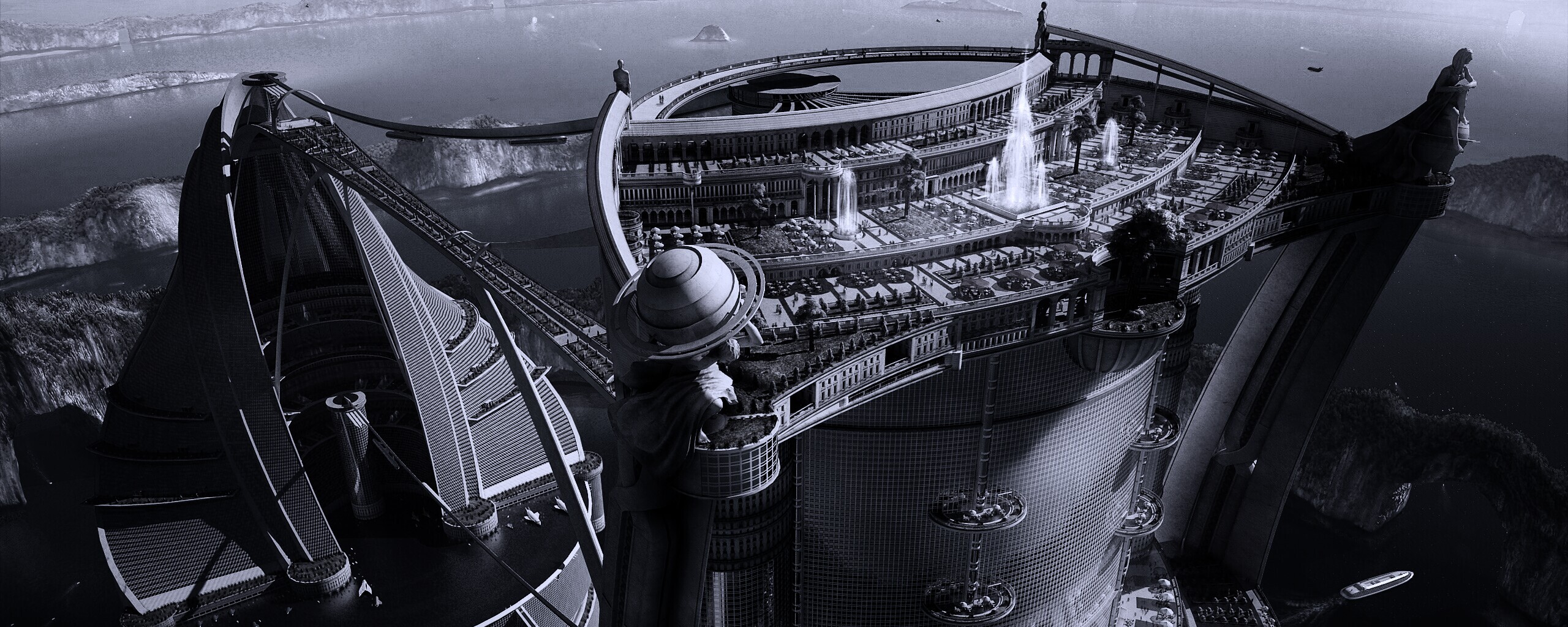 Город будущего обои