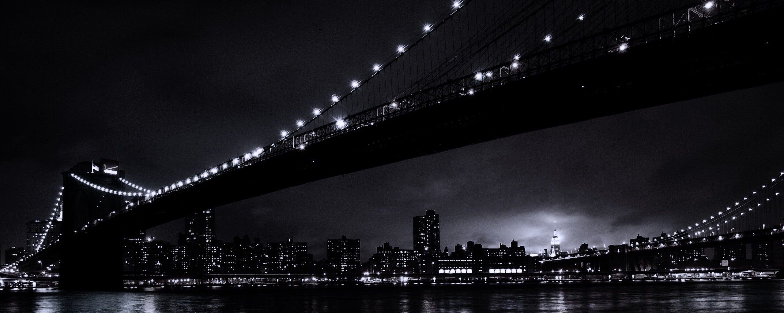 Мост в огнях обои