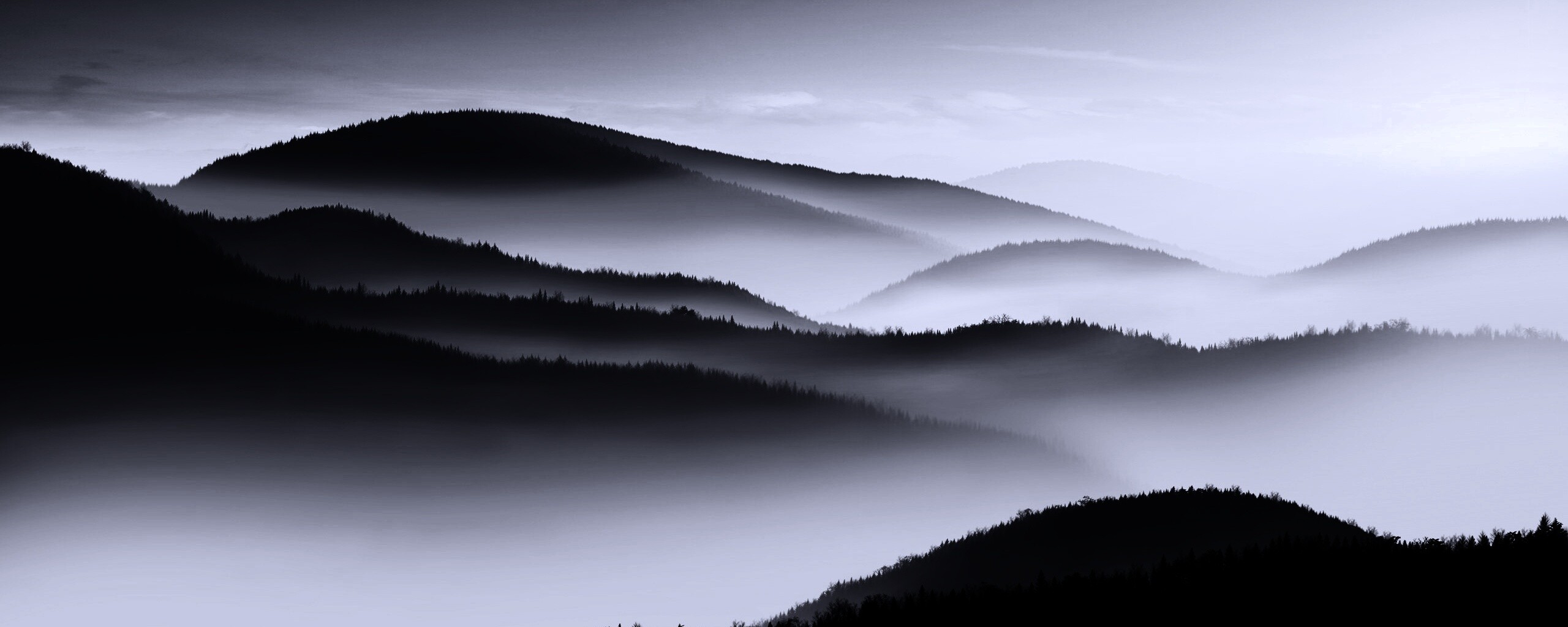 Туманные горы обои