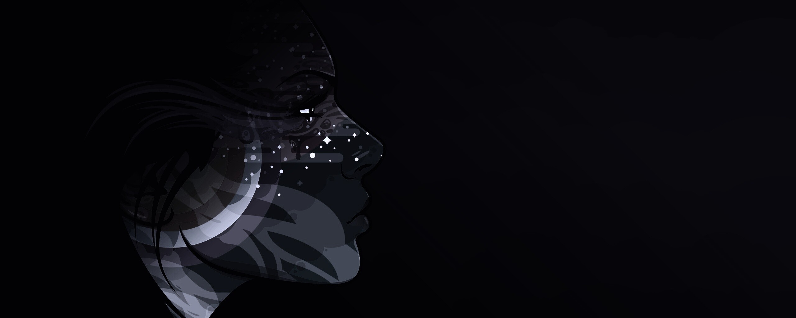 Профиль девушки обои