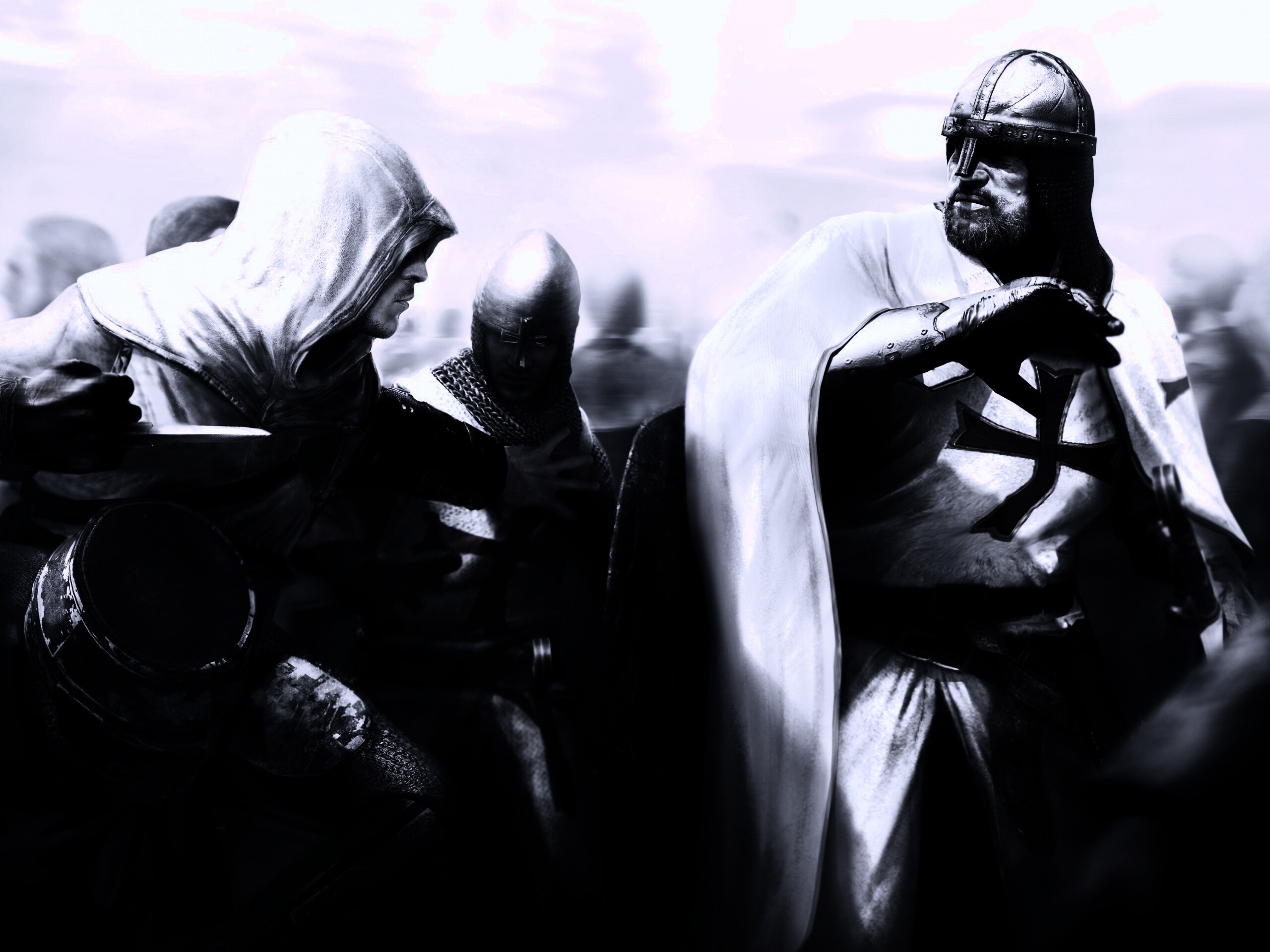 Ассасин убивает томплиера обои