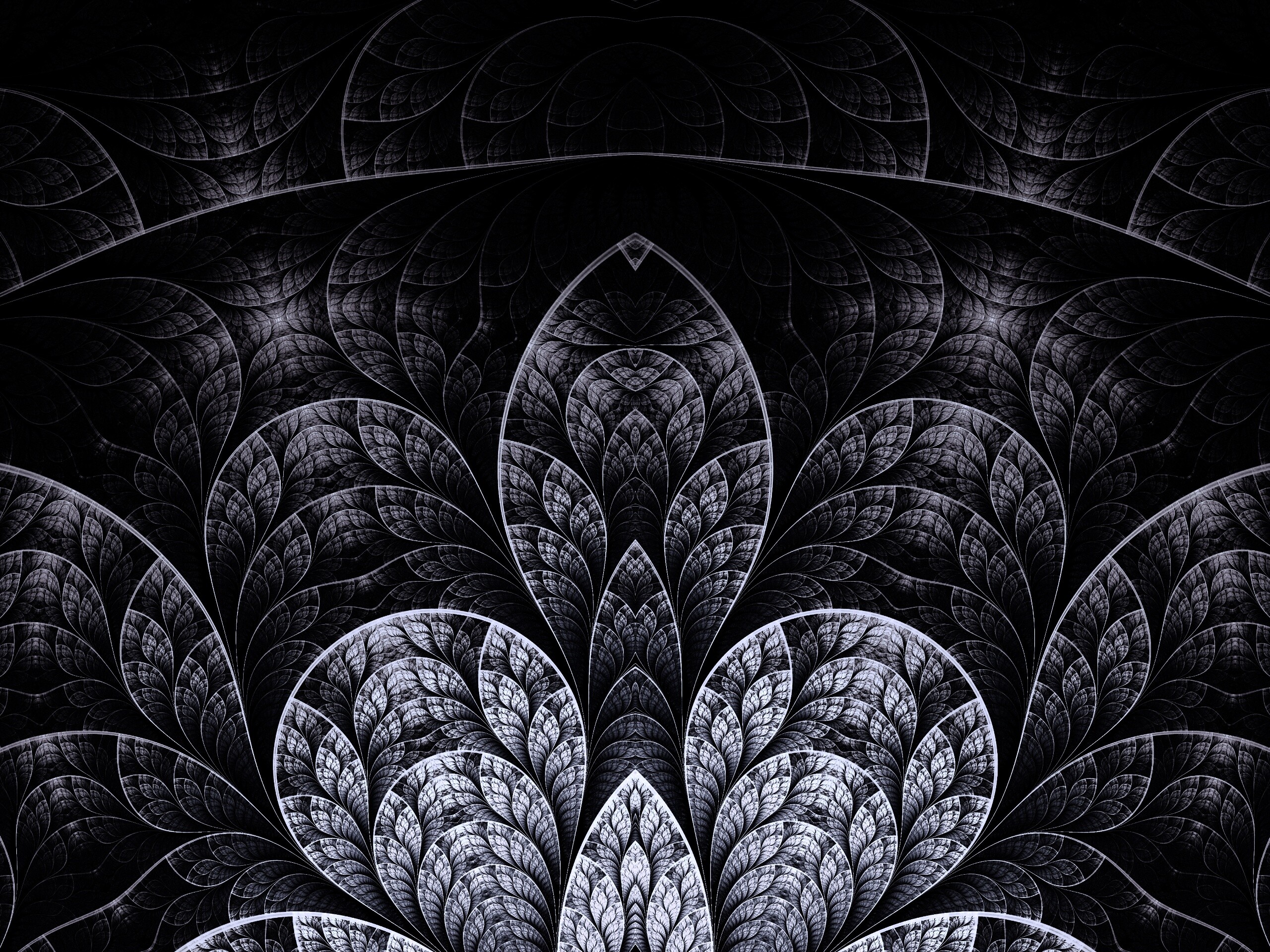 Фрактальные листья обои