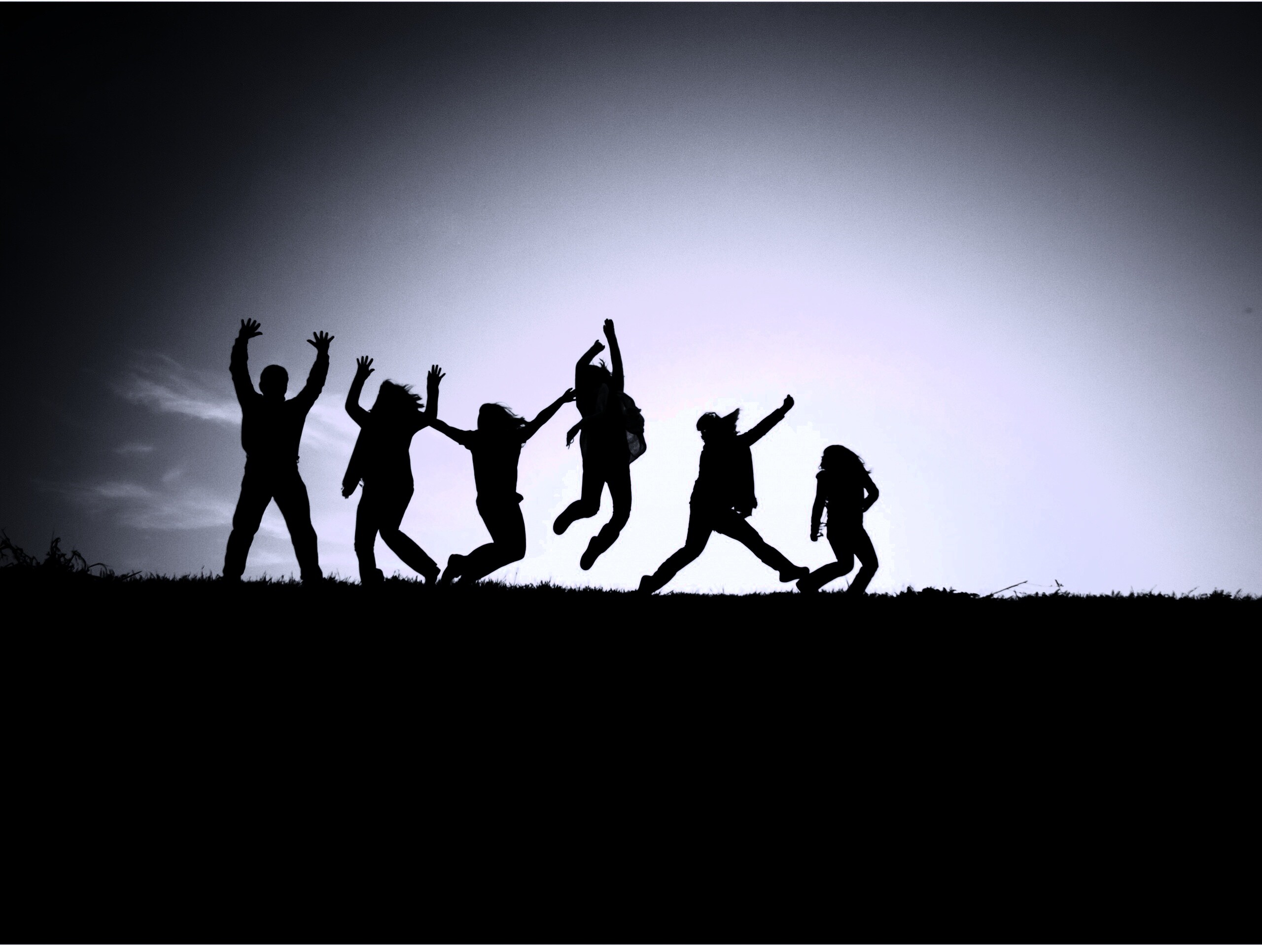 Силуэты людей обои