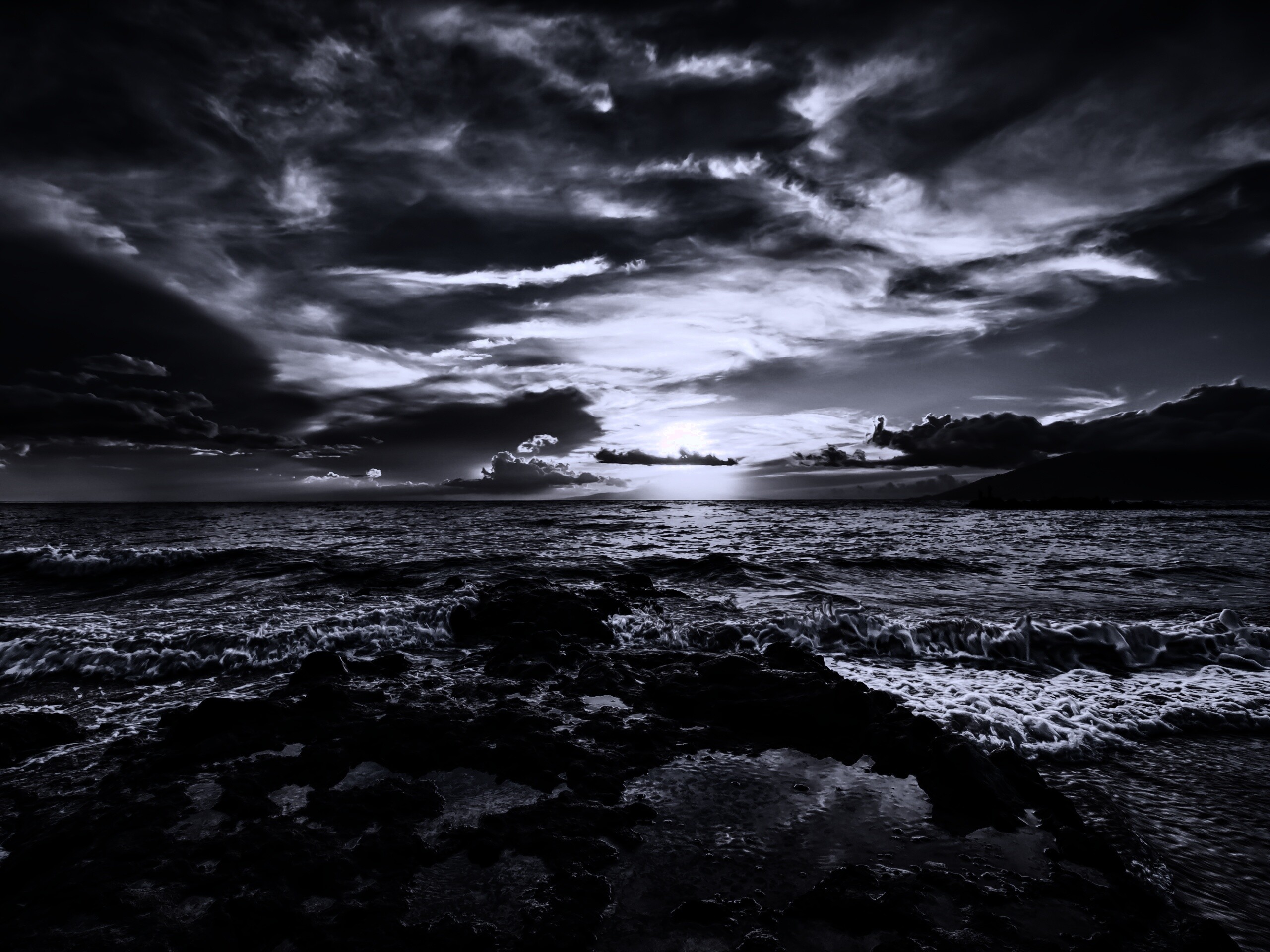 Закат на море обои