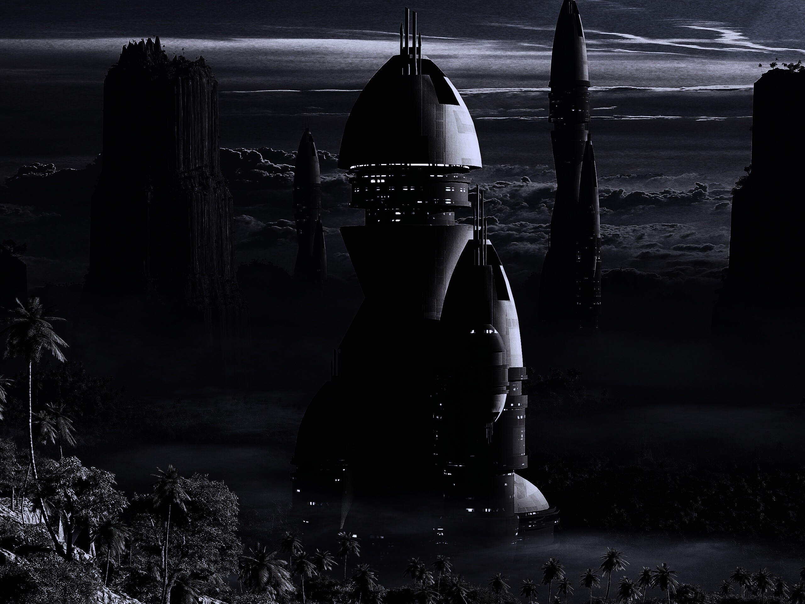 Город будущего обои