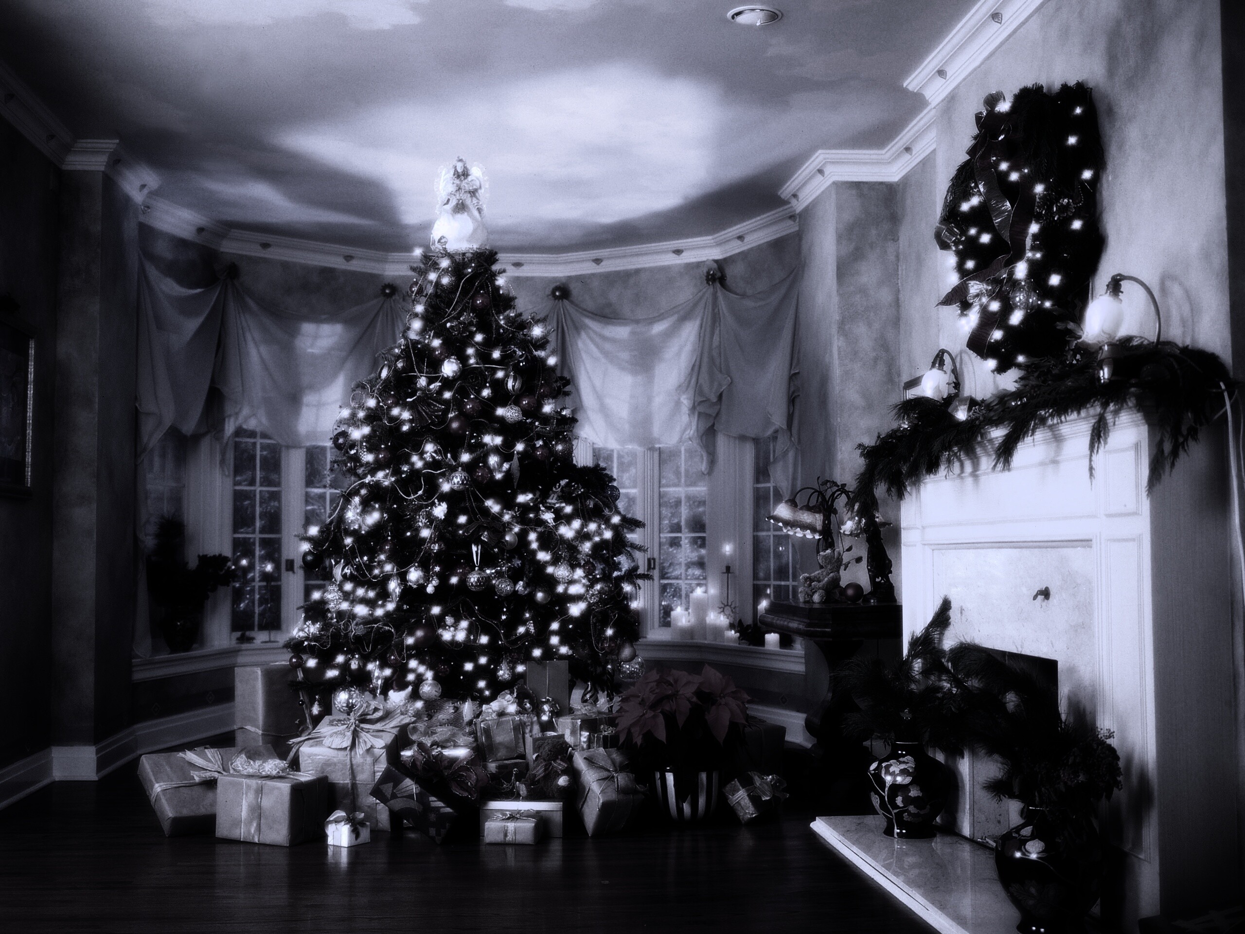 Подарки под ёлкой обои