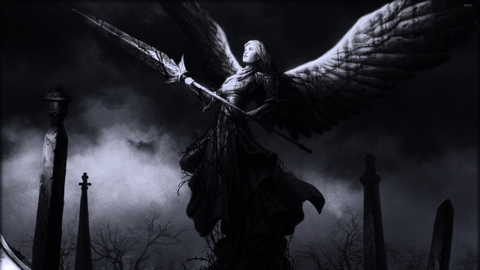 Ангел с мечом обои