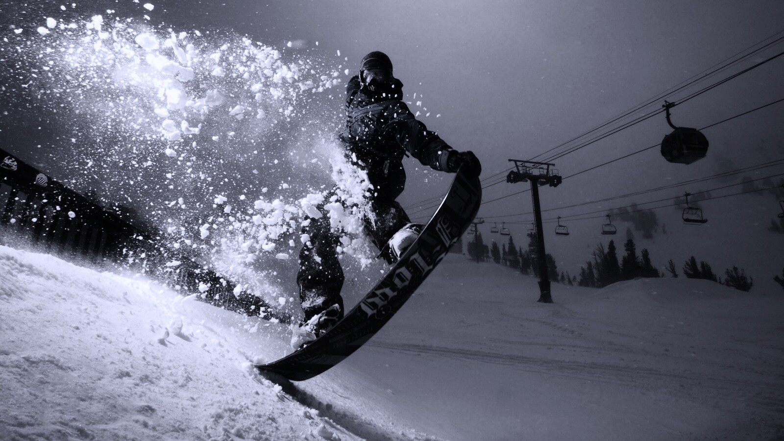 Сноубордист обои