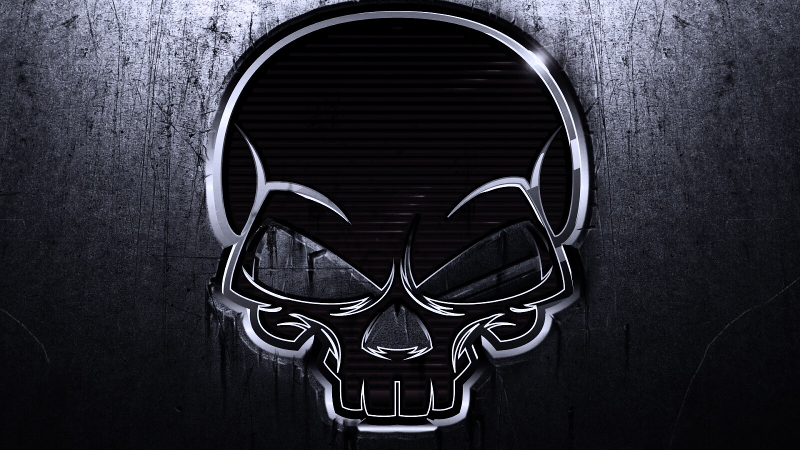 Красный череп лого обои