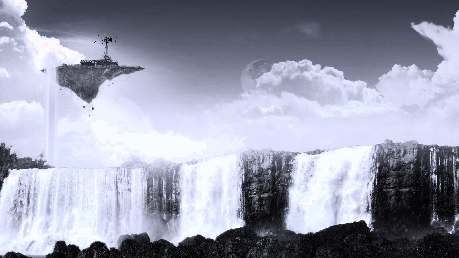 Ферма на летающем острове обои