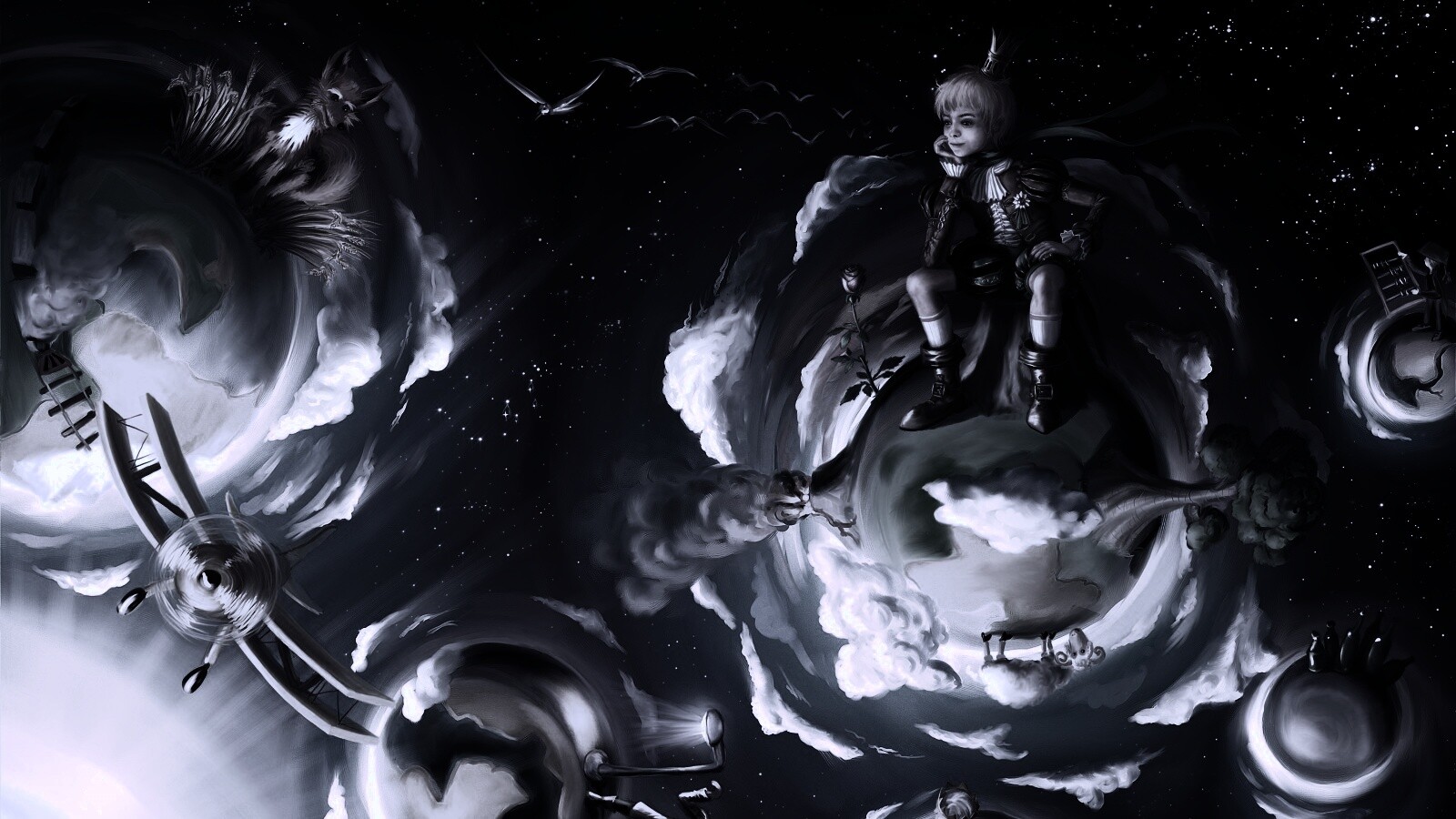 Арт на сказку Маленький Принц обои