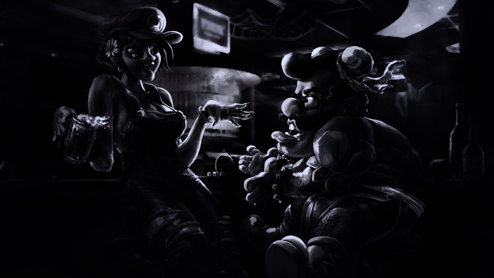 Девушка Марио обои