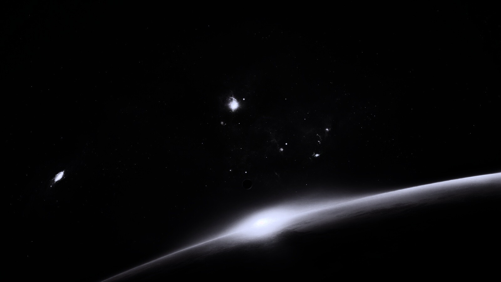 Восход в космосе обои