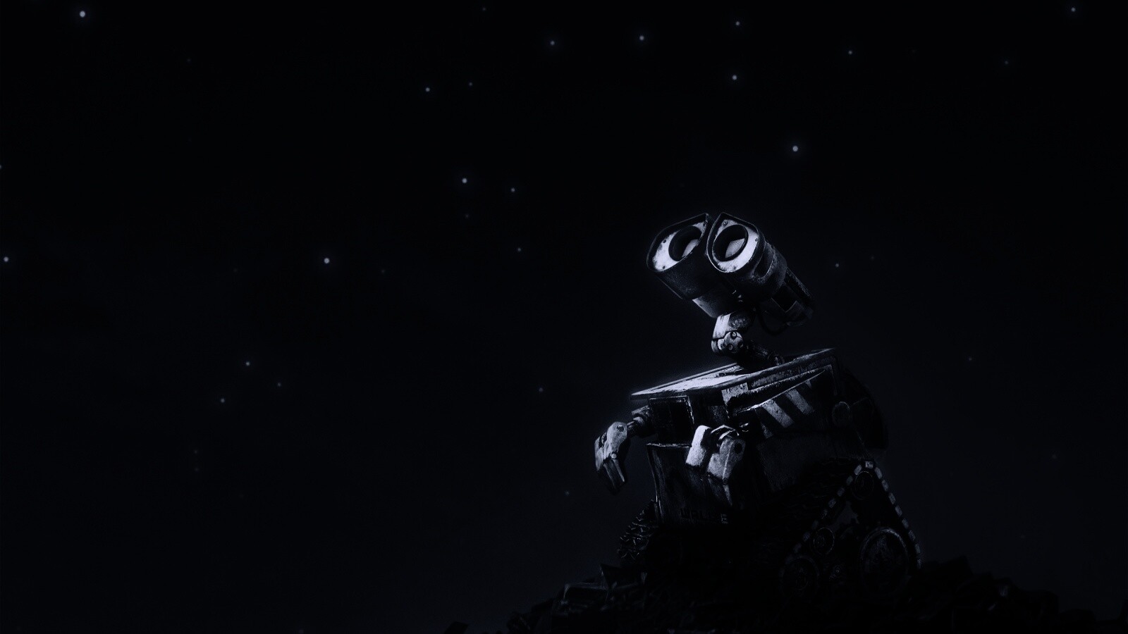 Валли смотрит на звезды обои