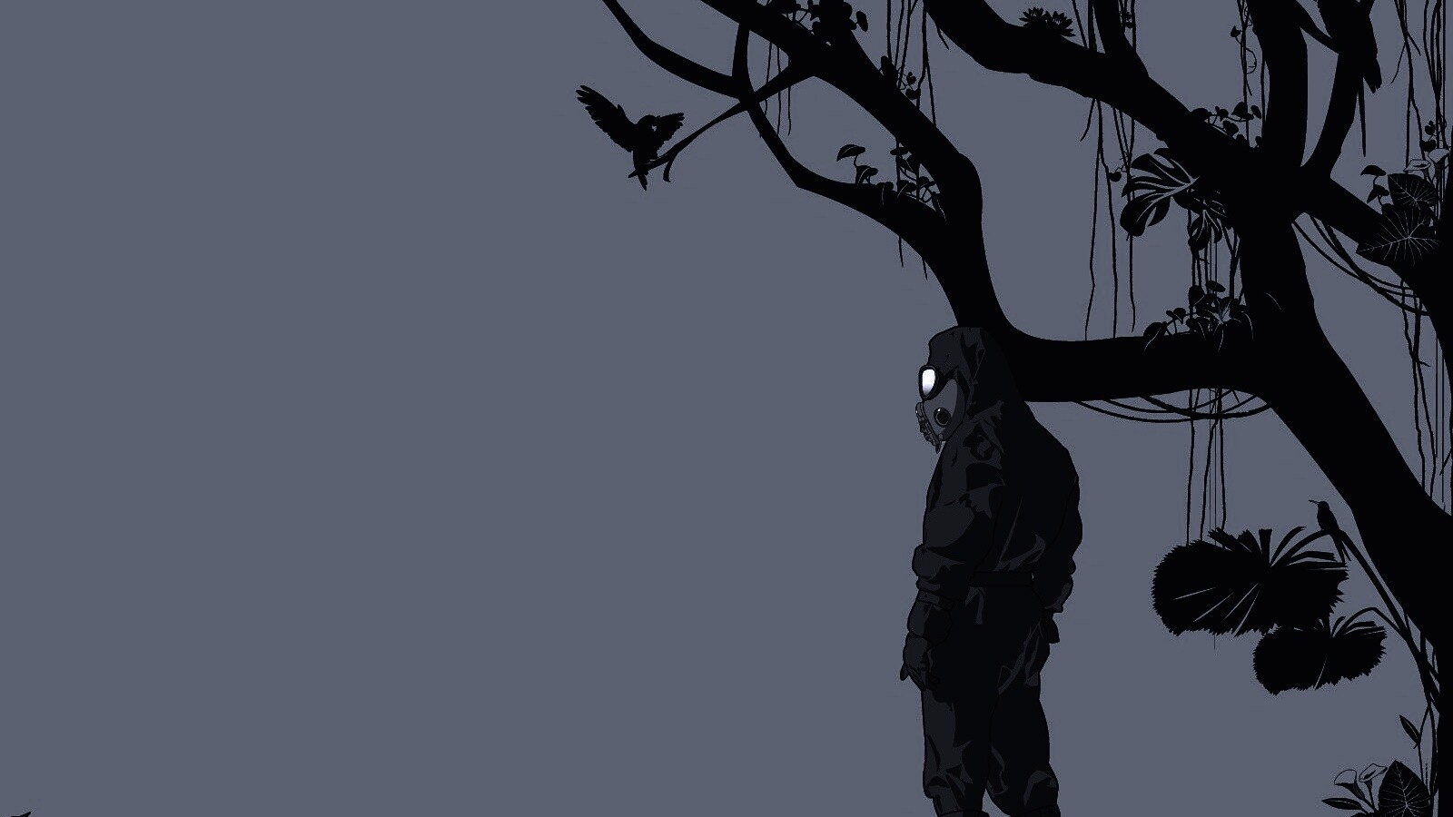 Человек в защитном костюме обои