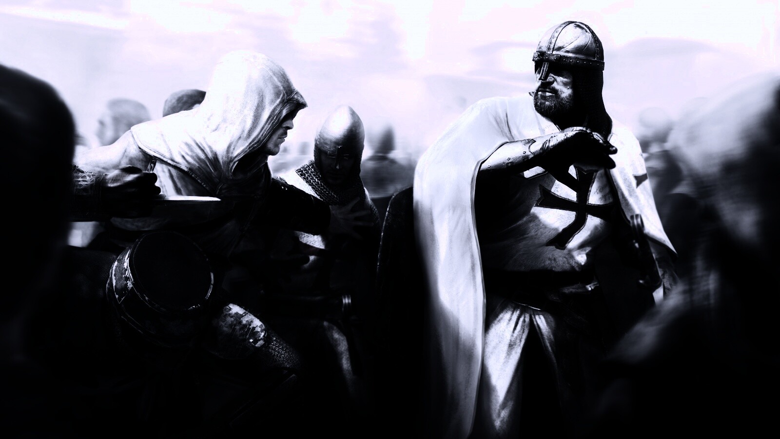 Ассасин убивает томплиера обои