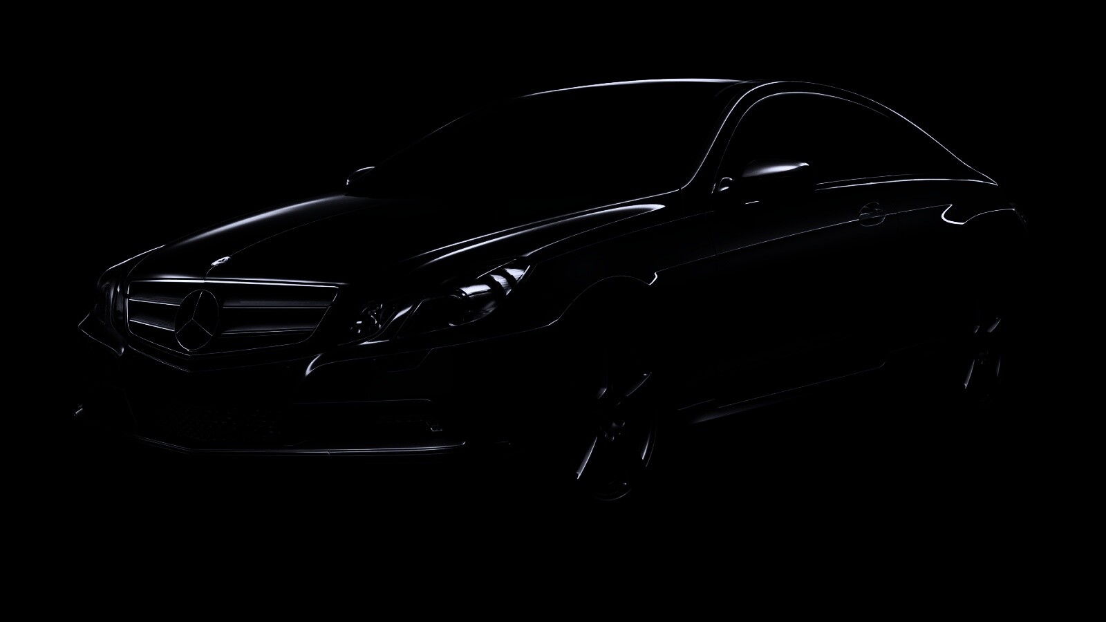 Черный Мерседес обои