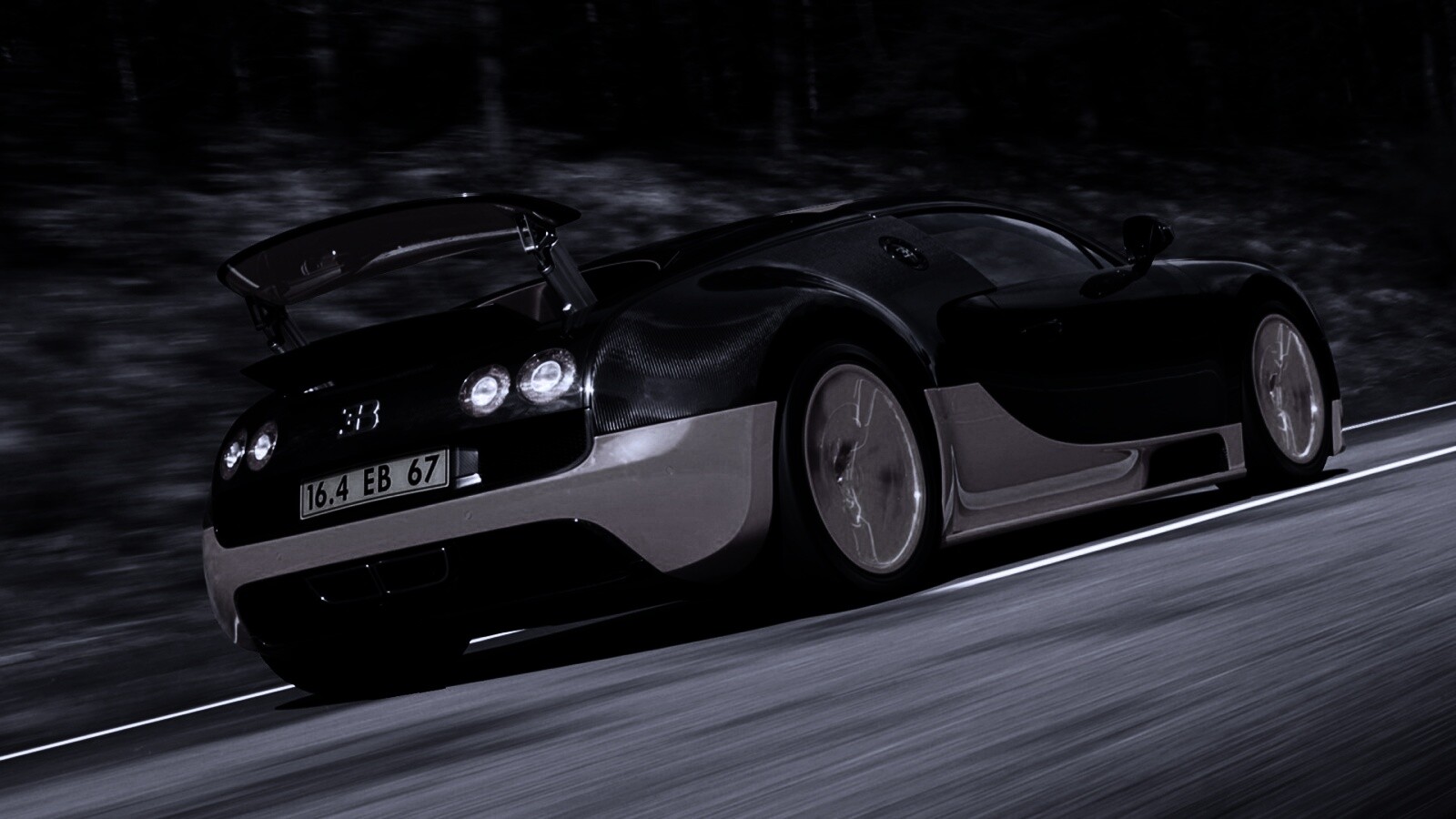 Оранжево-черный Бугатти обои