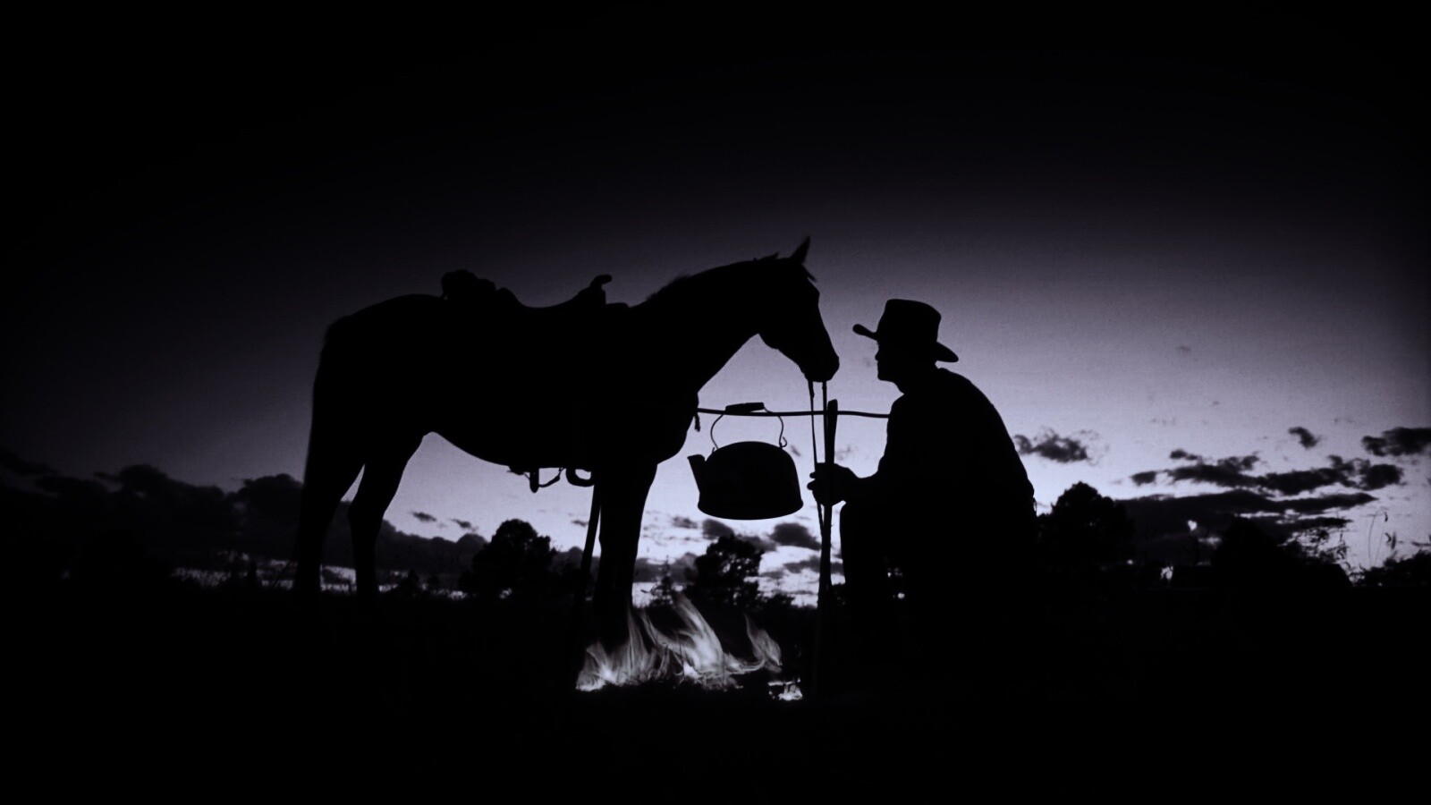 Ковбой на привале обои