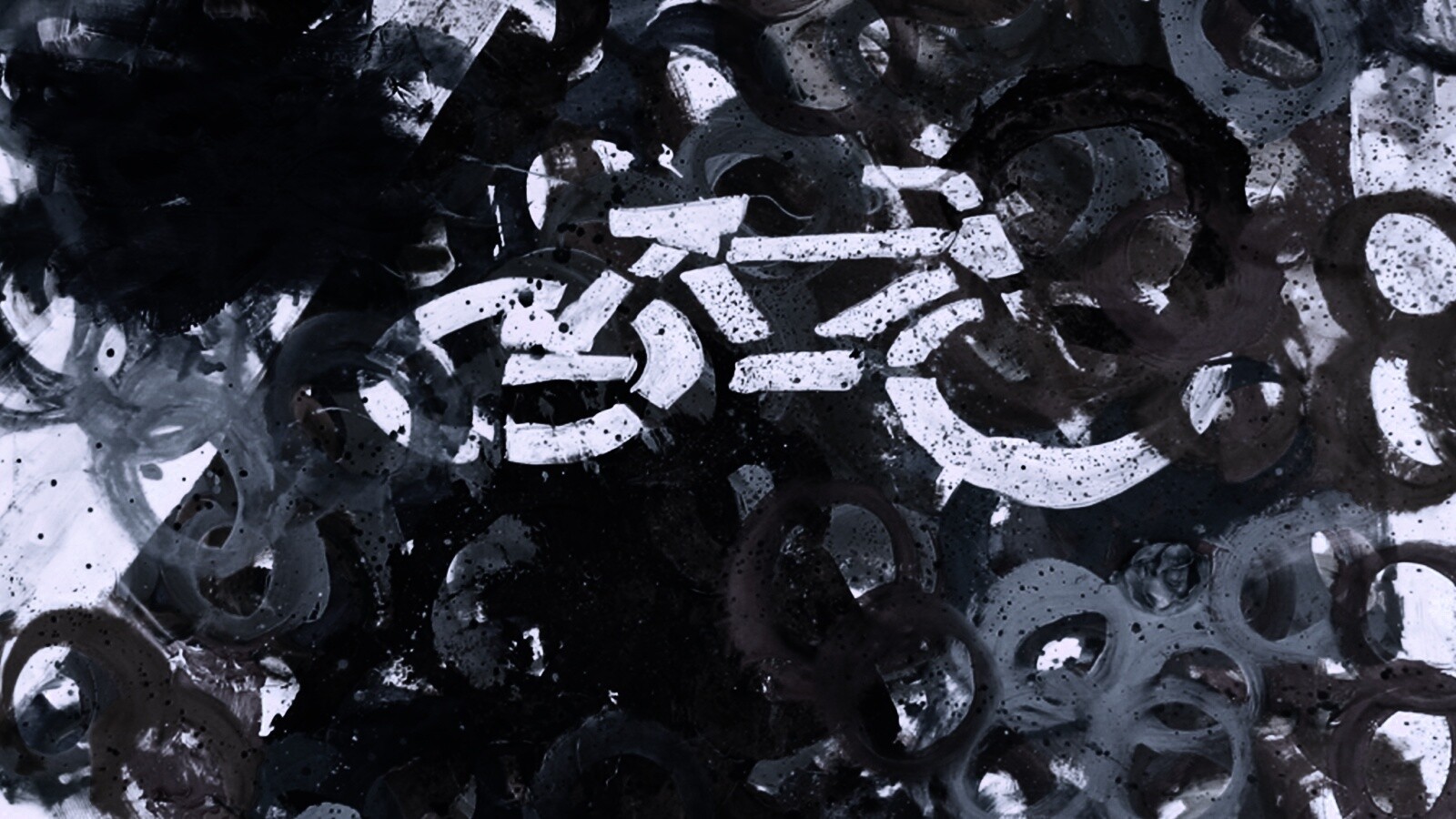 Рисованный через трафарет велосипед обои