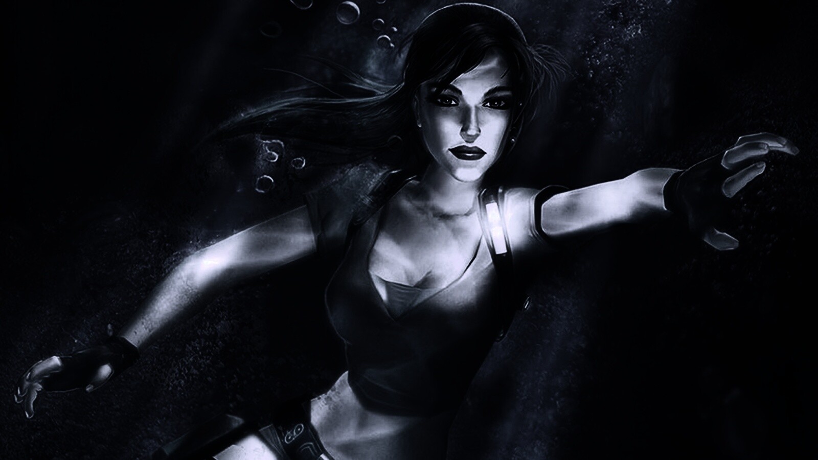 Лара под водой обои