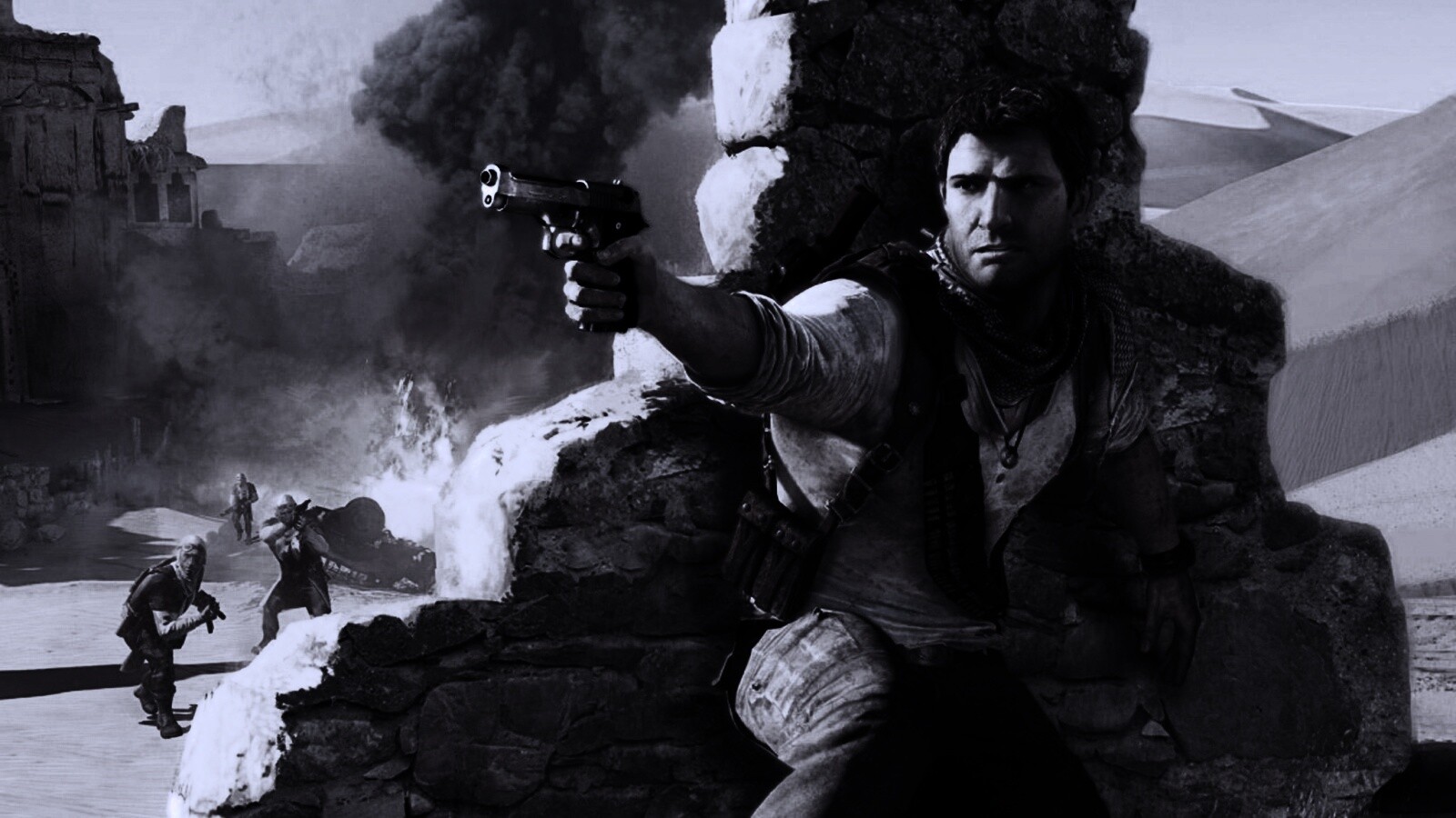 Бой в пустыне обои