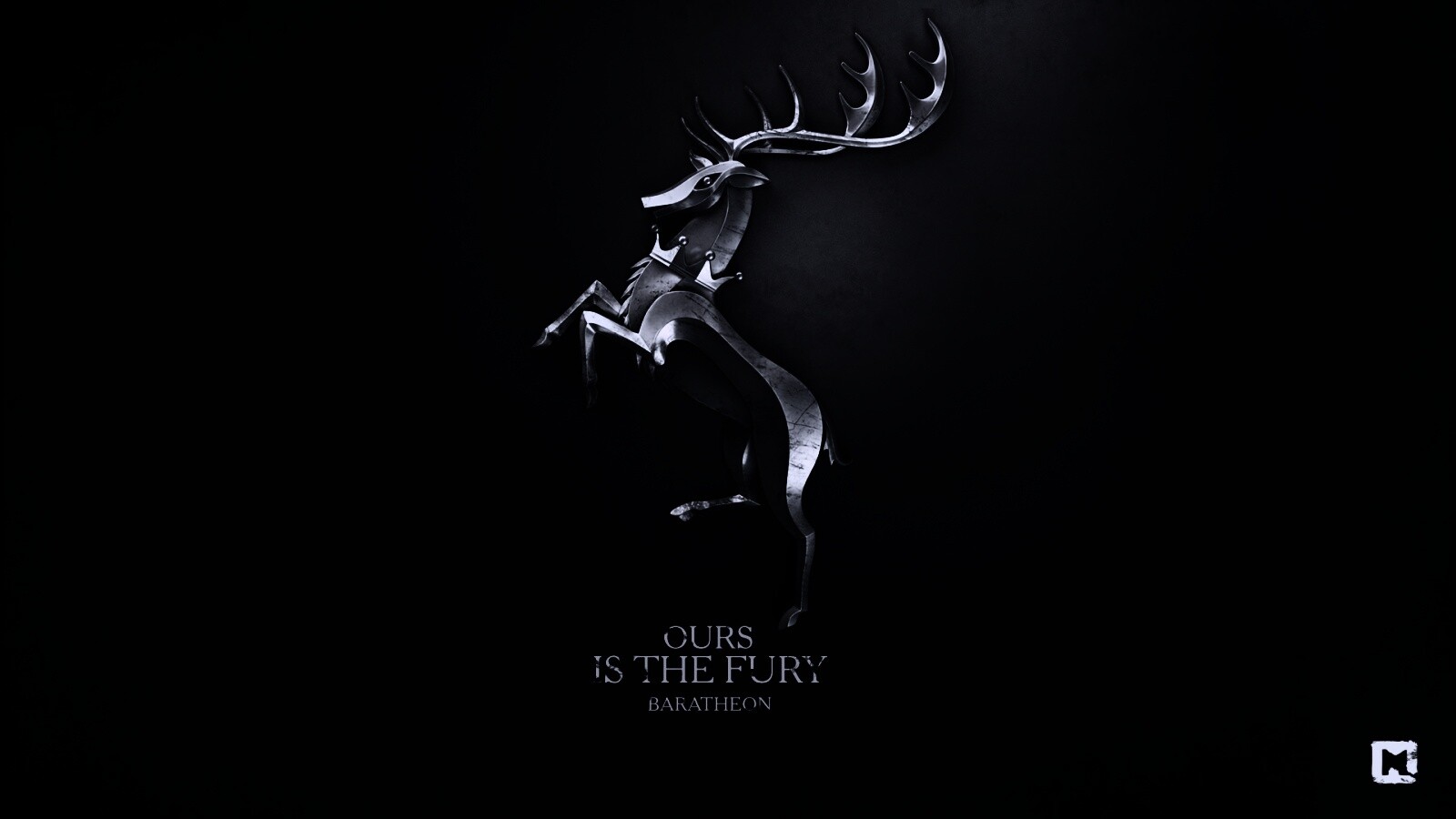 Металлический герб Баратеонов обои