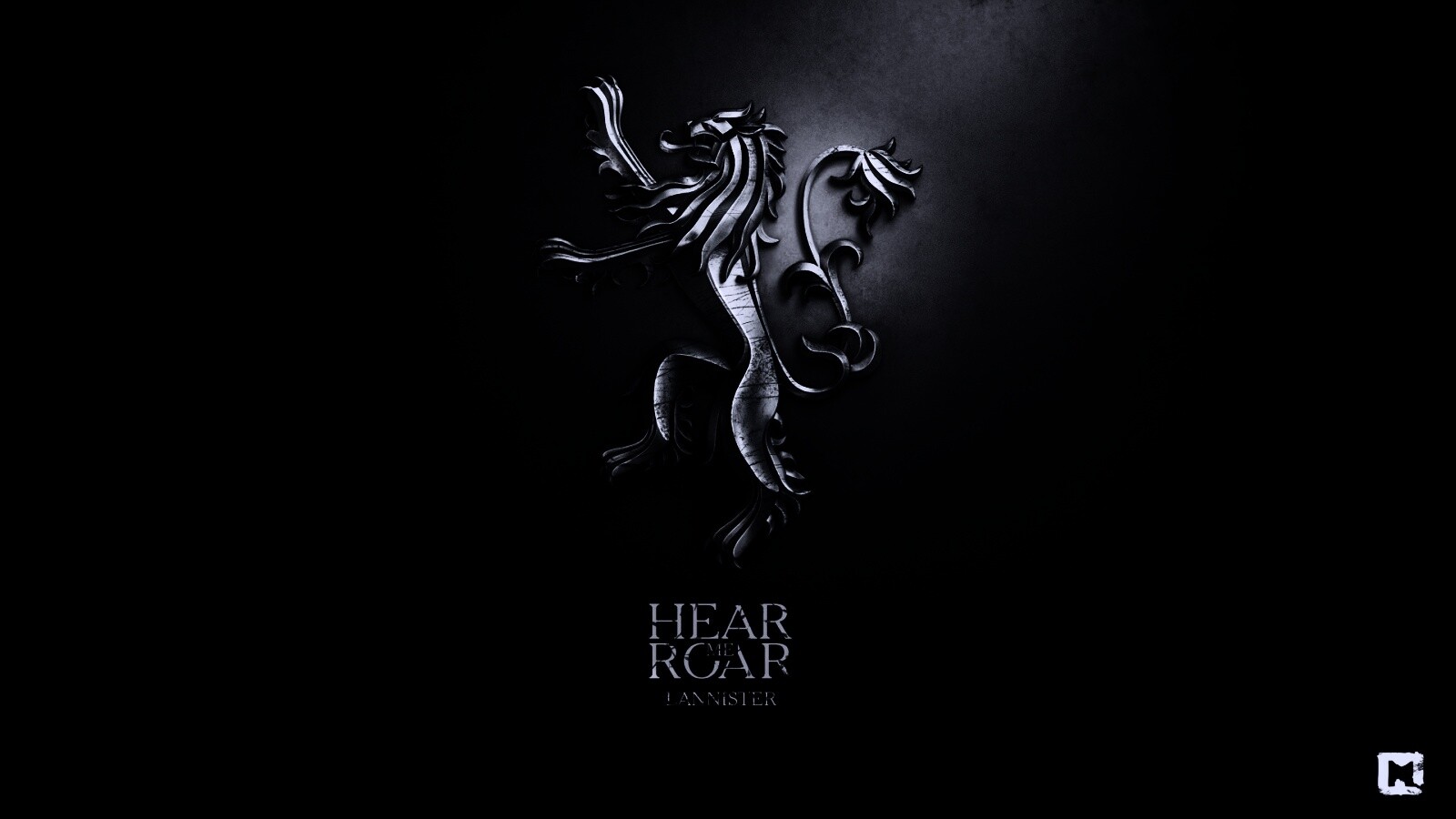 Металлический герб дома Ланнистеров обои