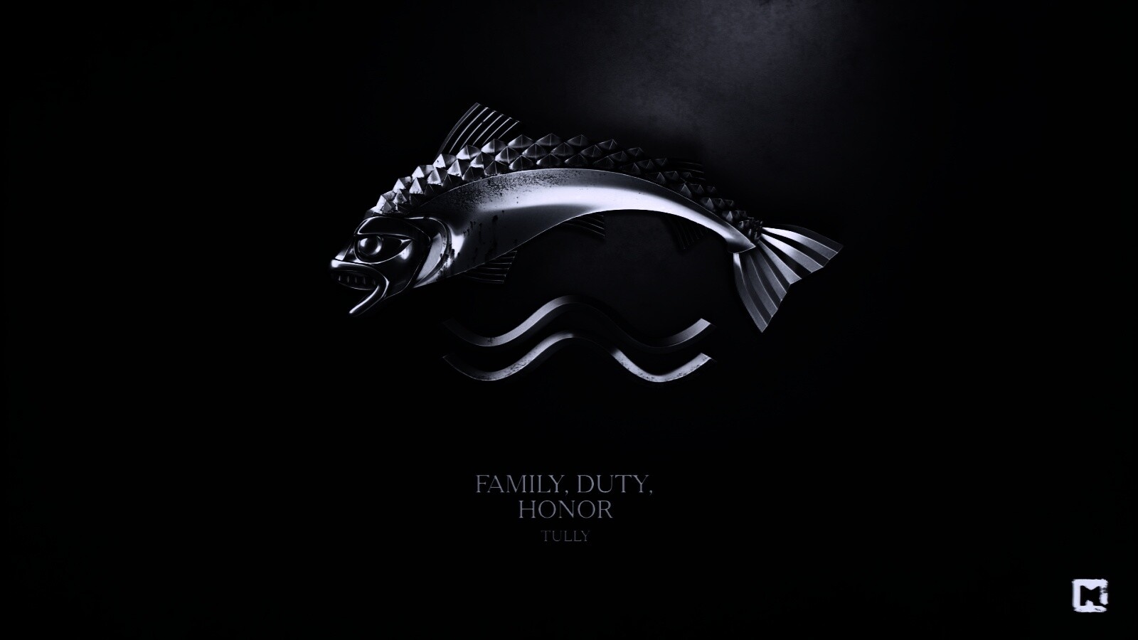 Металлический герб дома Талли обои