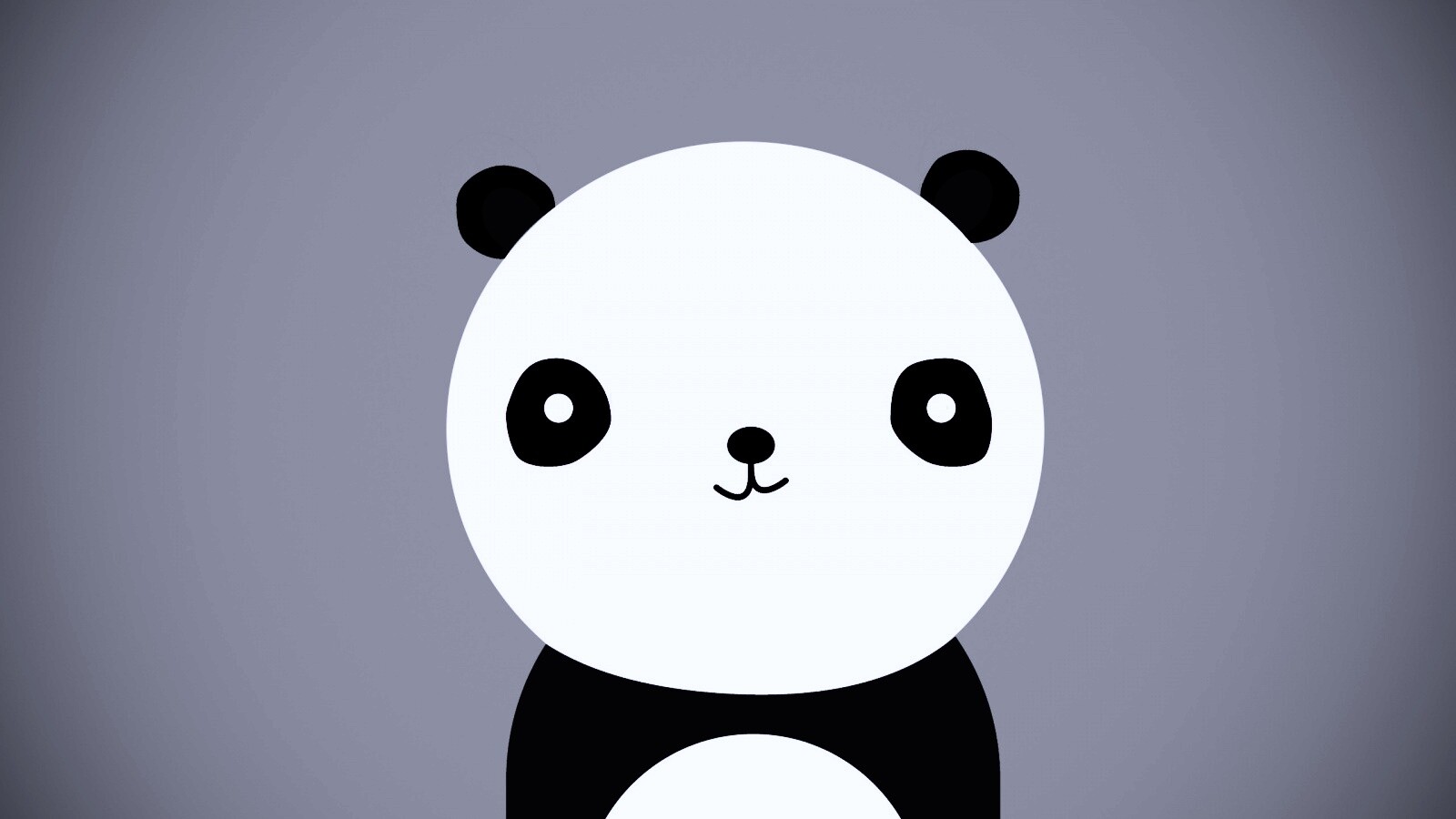 Минималистичная панда обои