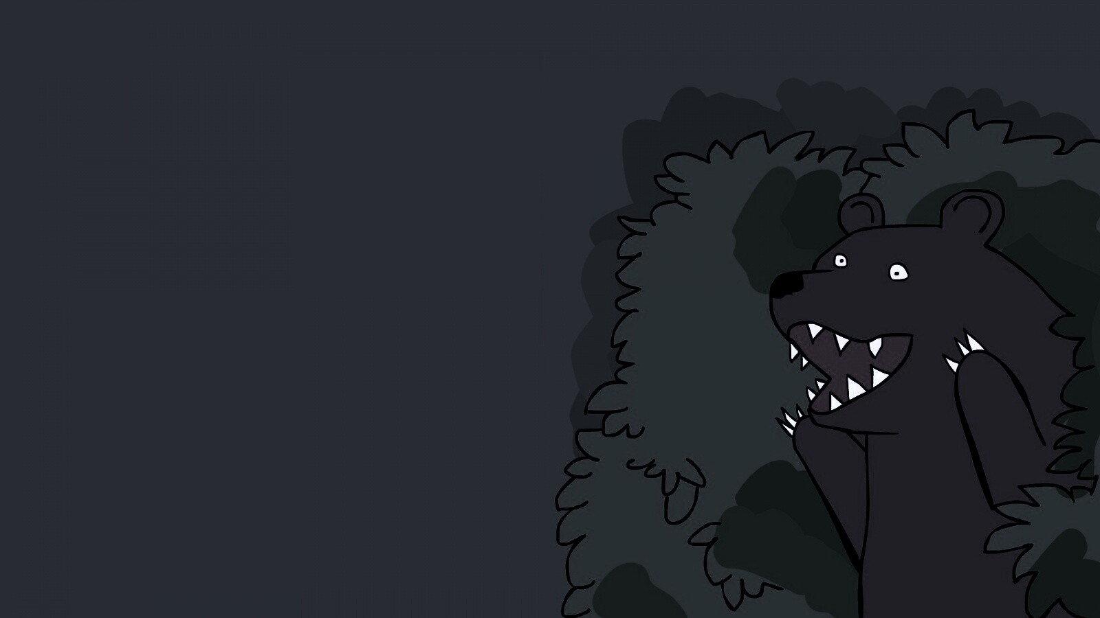 Медведь в кустах обои