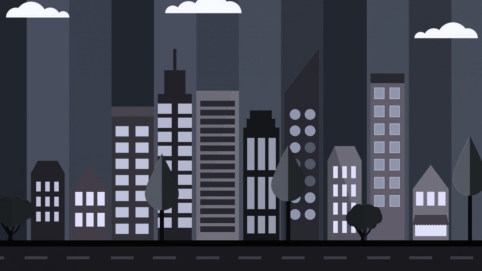 Векторный рисунок города обои