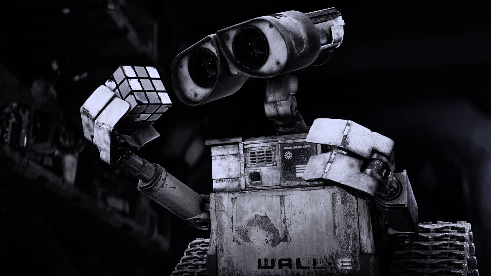 Валли и кубик Рубика обои