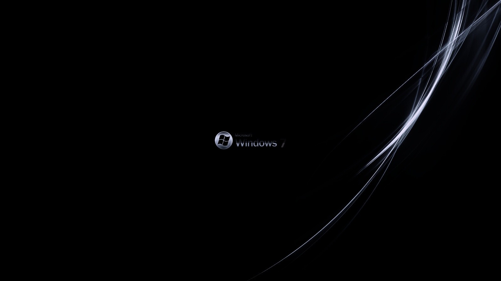 Темный фон Windows 7 обои