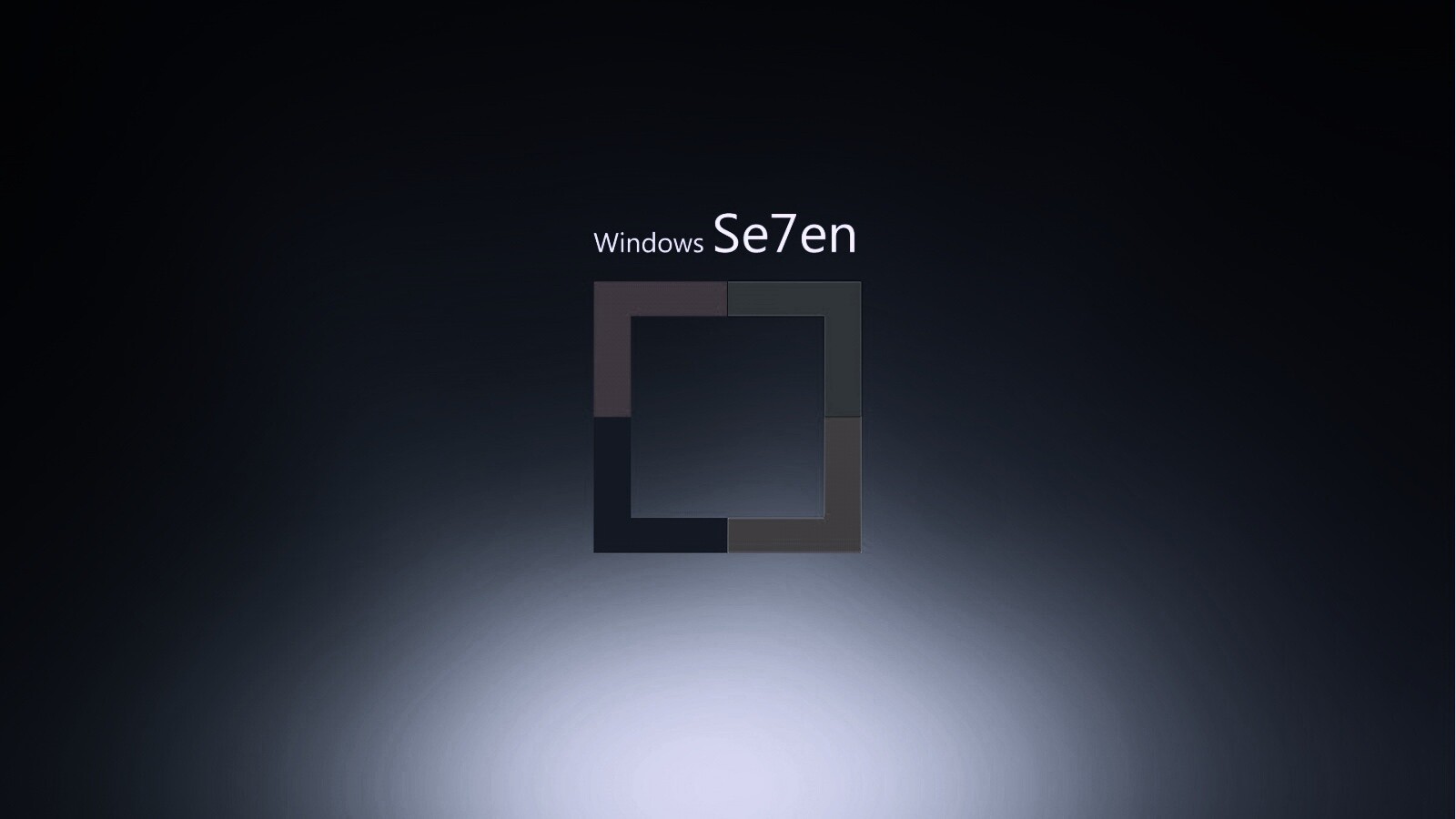 Квадратное лого Windows Seven обои