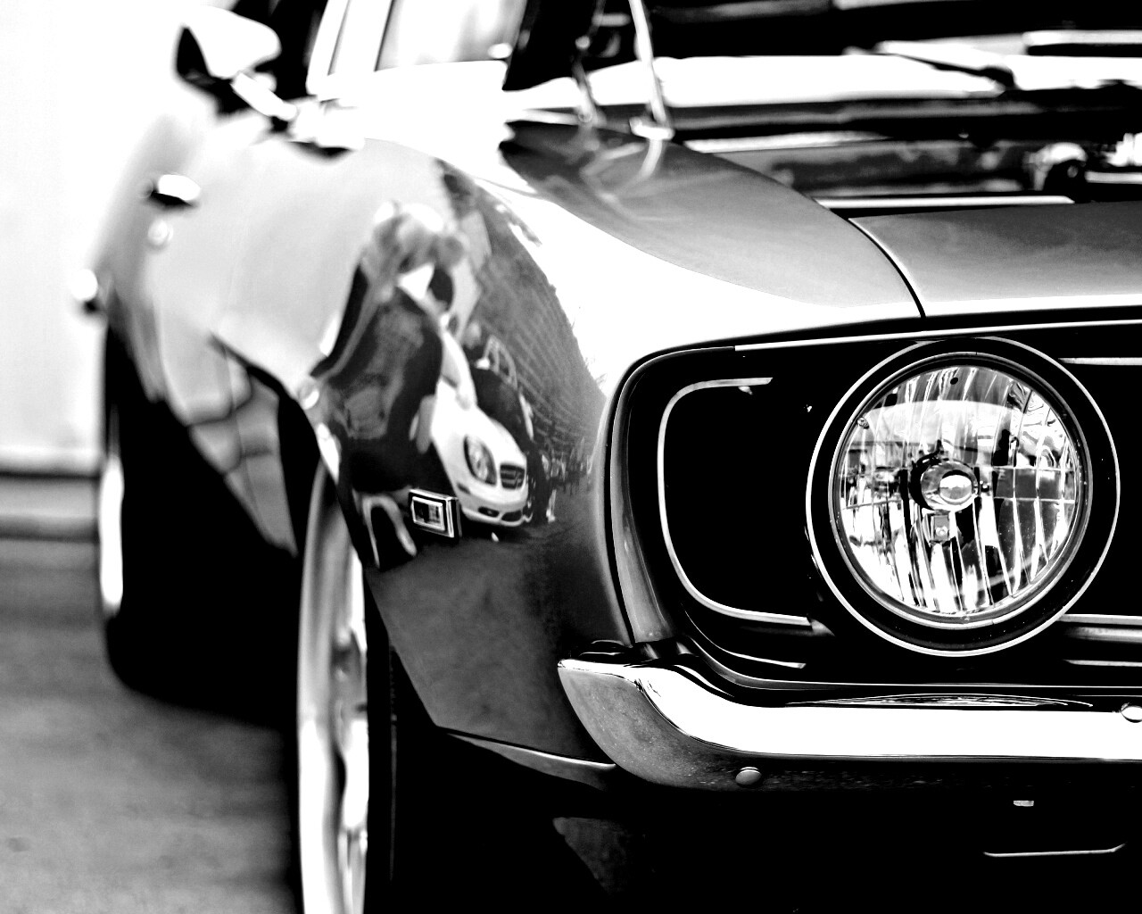 Синяя машина обои